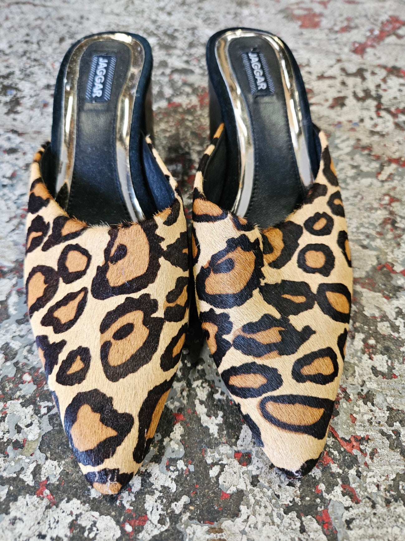 JAGGAR LEOPARD MULES SIZE 40
