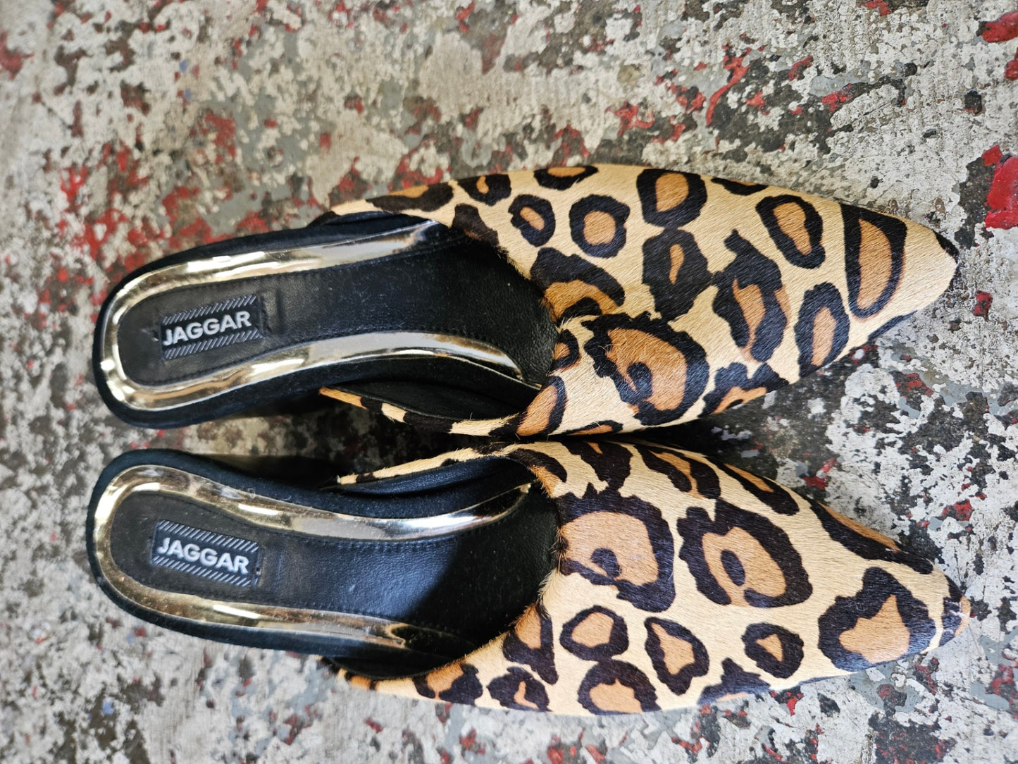 JAGGAR LEOPARD MULES SIZE 40