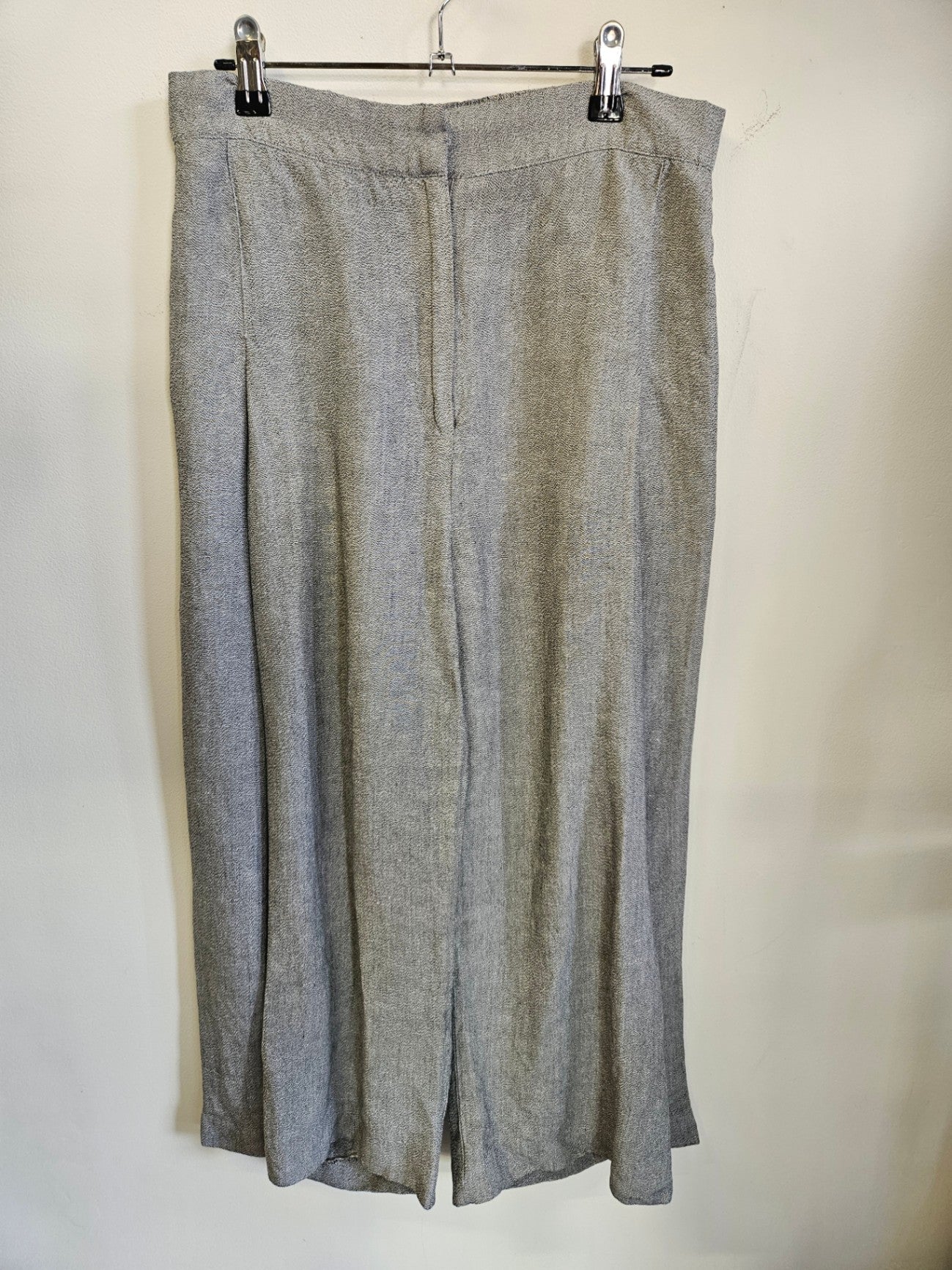 MAX LINEN VISCOSE PANTS GREY SIZE 10