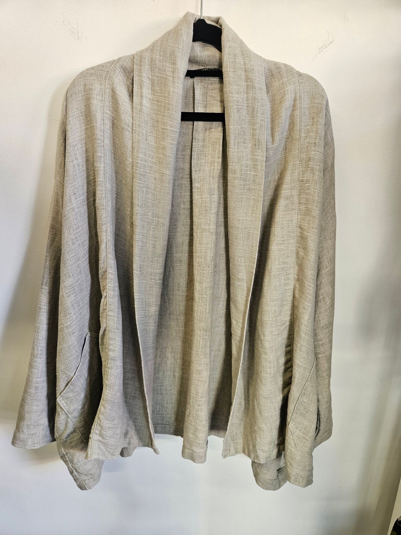 TWO BY TWO LINEN JACKET GREY SIZE L