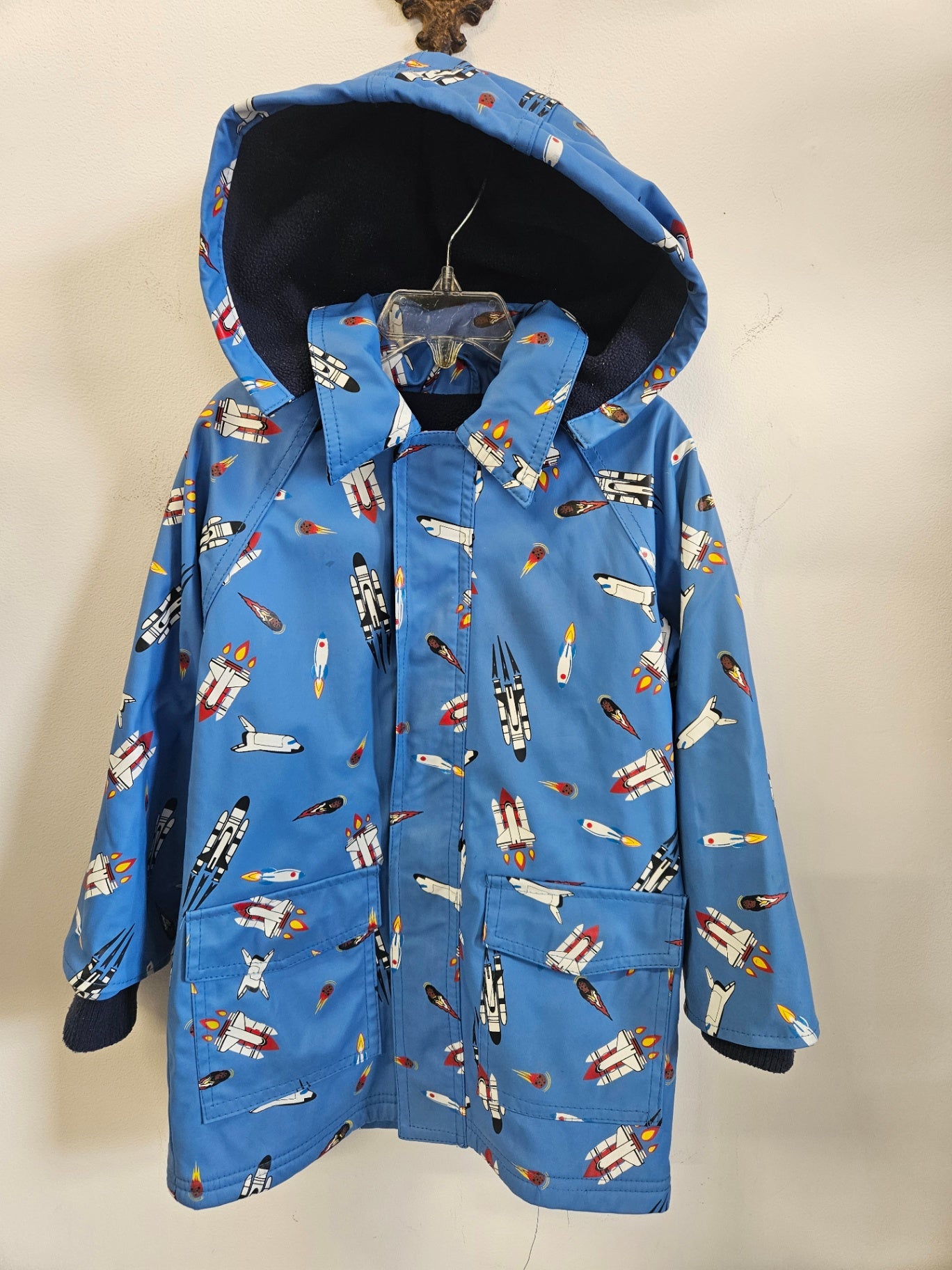 KORANGO WATERPROOF JACKET BLUE SPACESHIP SIZE 5Y