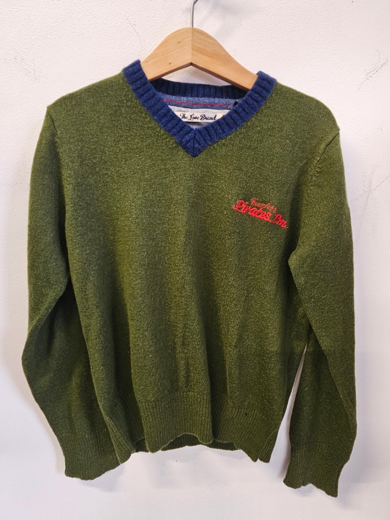 R95TH WOOL BLEND SWEATER OLIVE SIZE 6Y