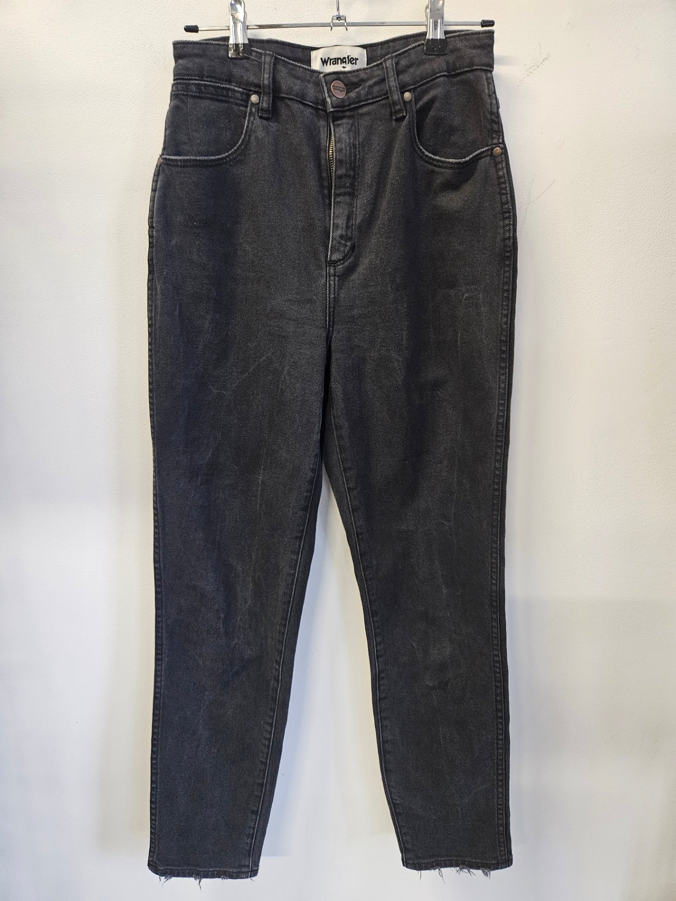 WRANGLER DENIM STRAIGHT LEG JEANS BLACK SIZE 7