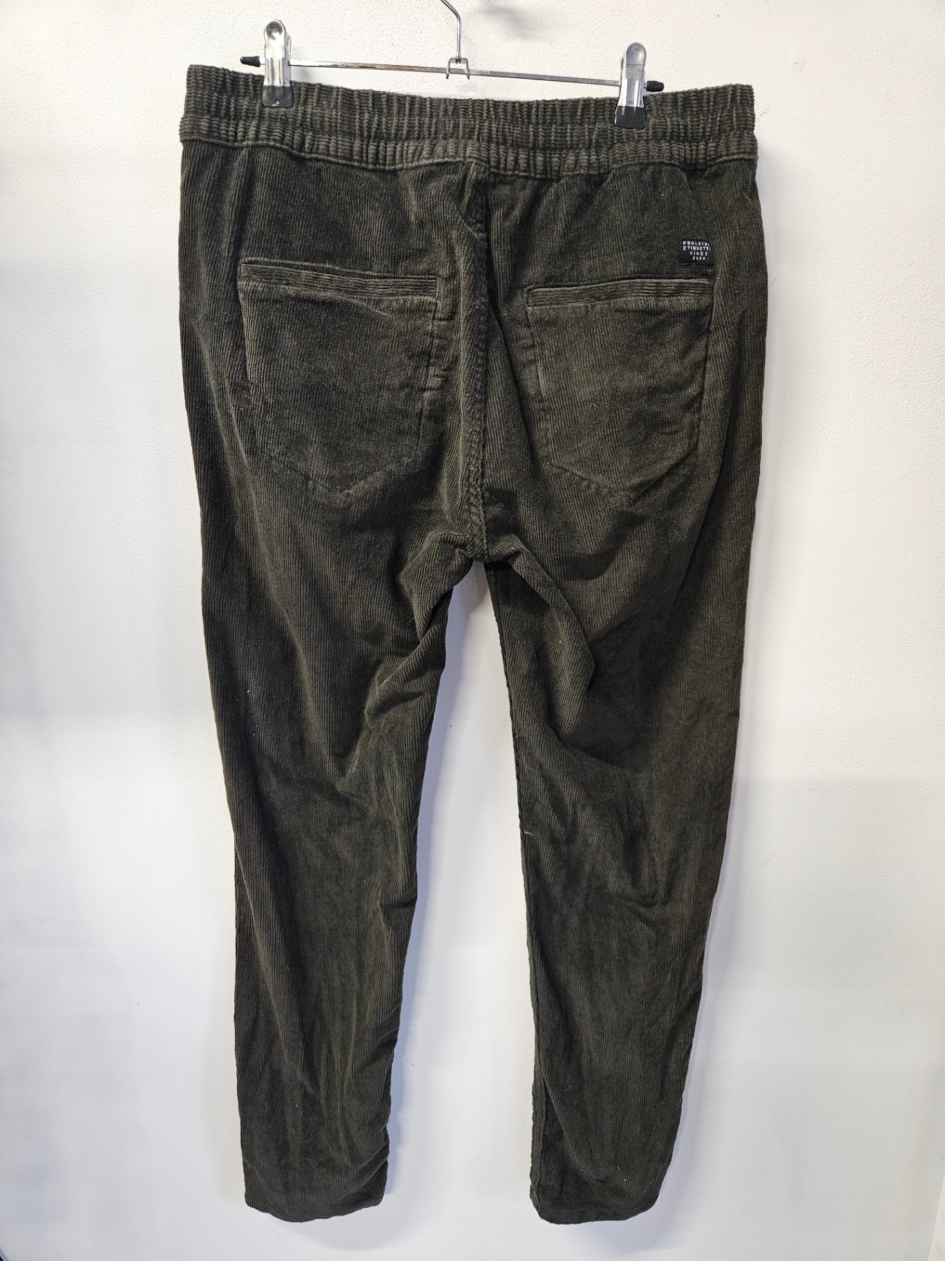 BARNEY COOLS CORDUROY PANTS OLIVE SIZE 34