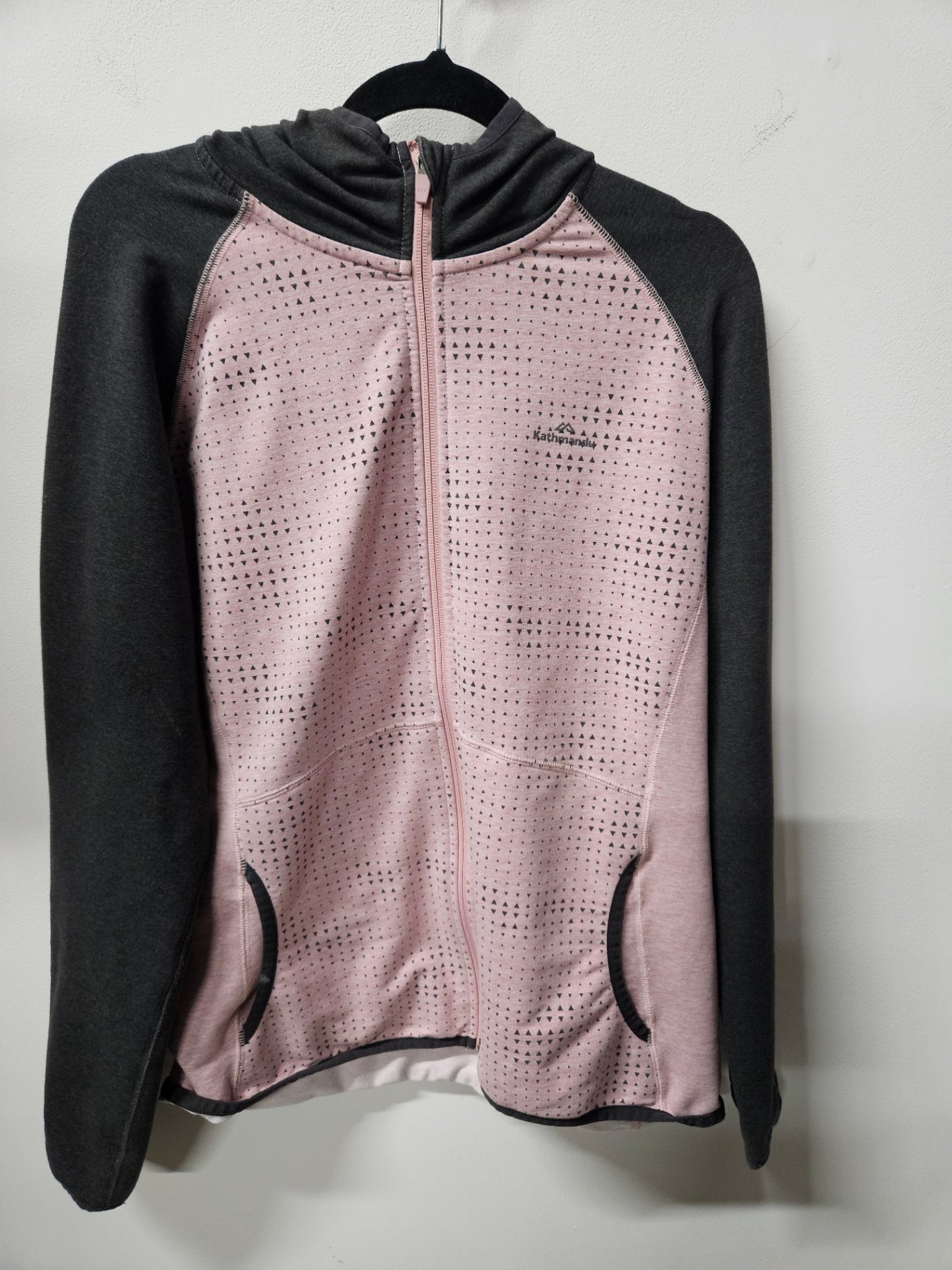 KATHMANDU COTTON ELASTANE ACTIVE JACKET PINK GREY SIZE 14