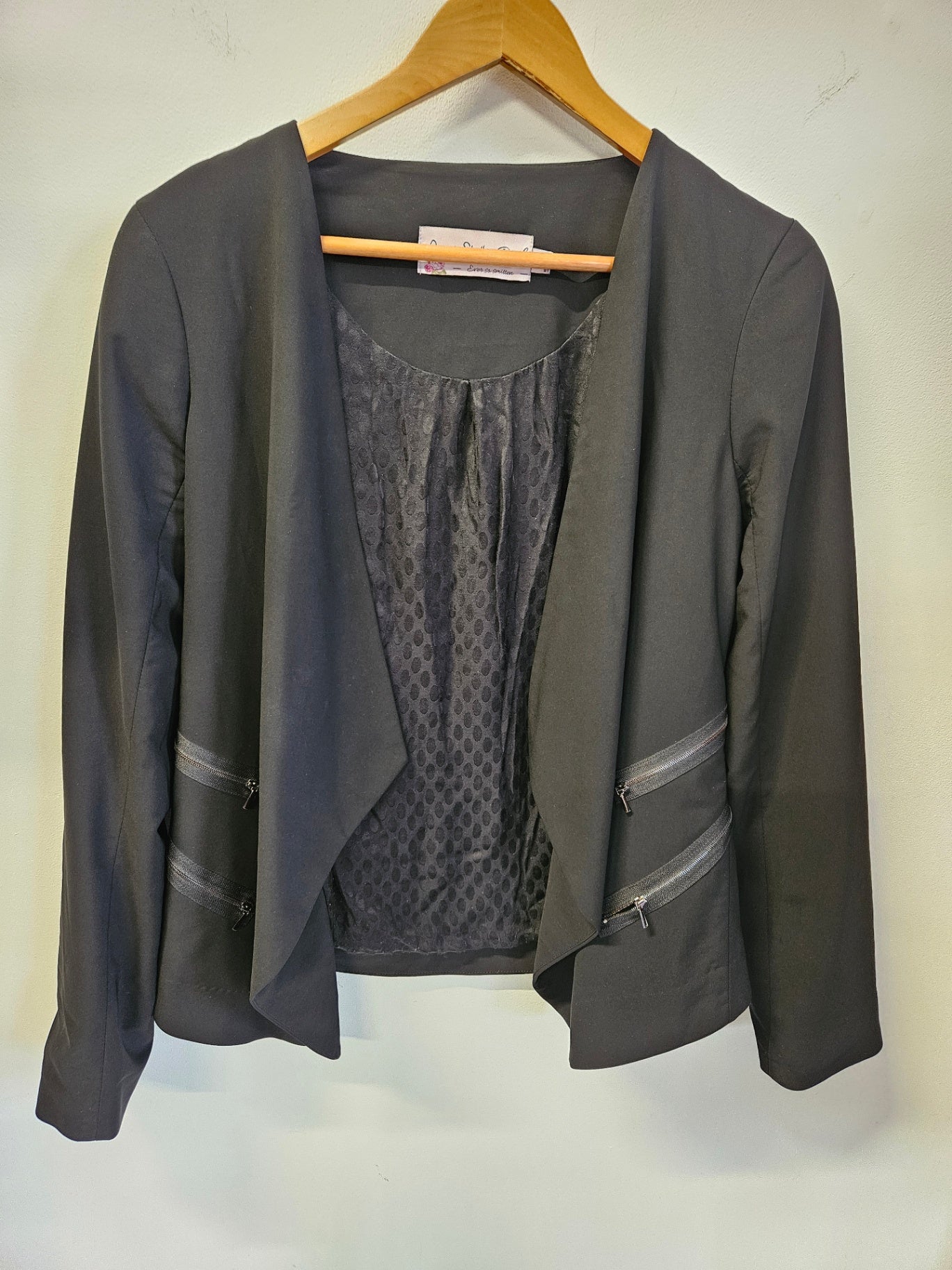 ANNAH STRETTON BLAZER BLACK SIZE M