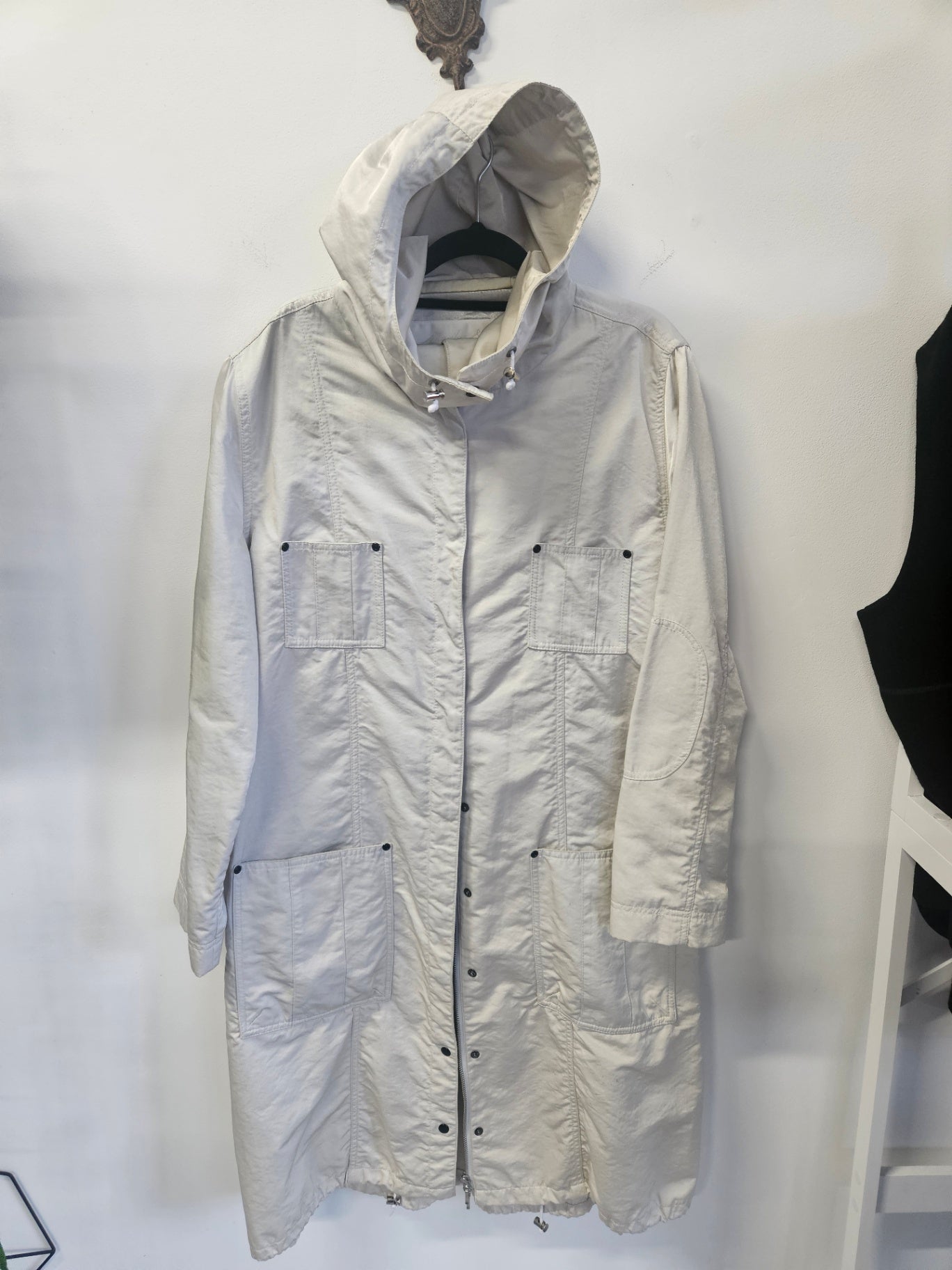 MARILYN SEYB COTTON NYLON COAT PEARL SIZE M