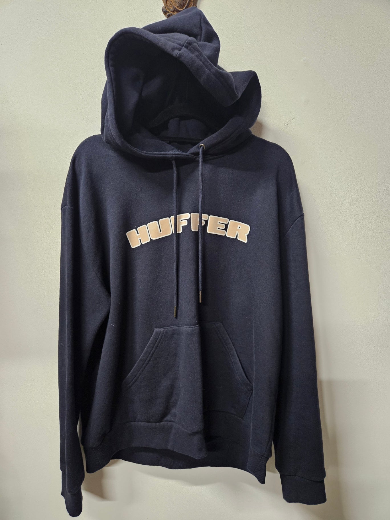 HUFFER COTTON HOODED SWEATSHIRT NAVY PINK SIZE 12