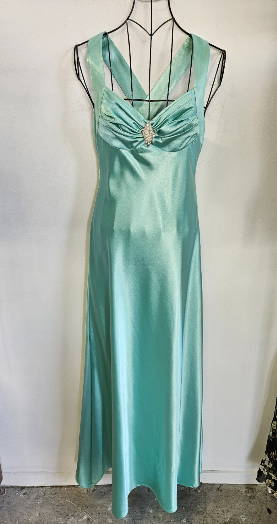 MISS ANNE FORMAL DRESS Aqua SIZE 10