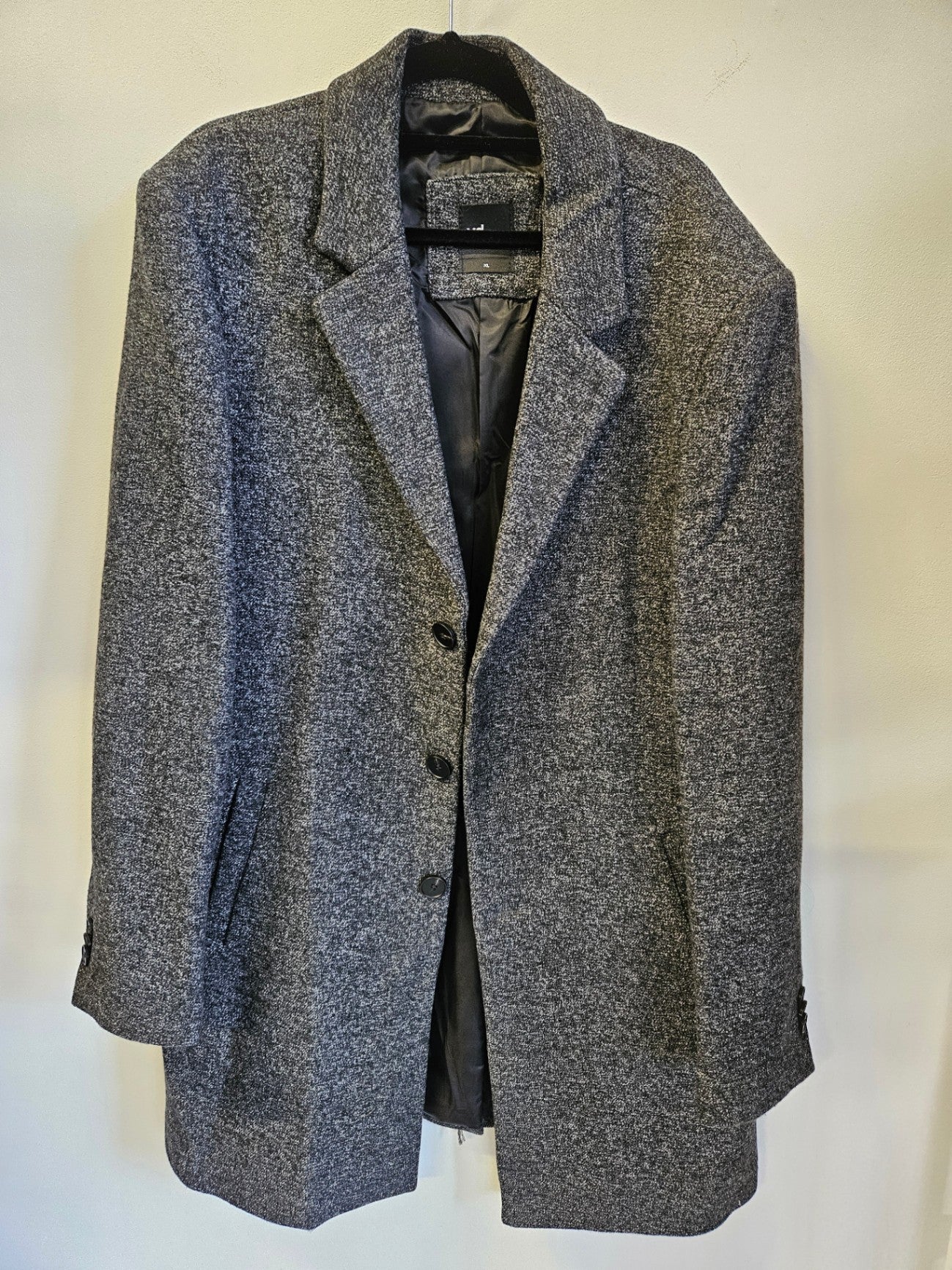 YD WOOL BLEND COAT GREY SIZE XL