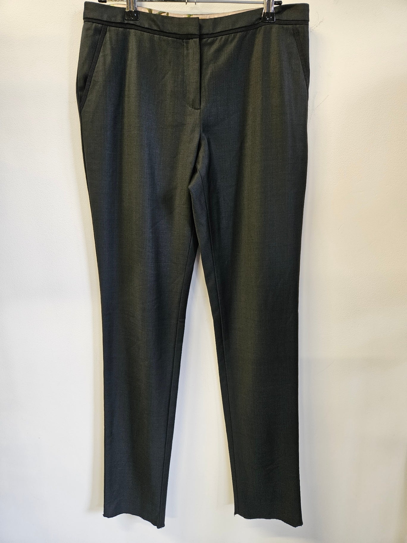 TED BAKER 8 PANTS DARK GREY SIZE 8
