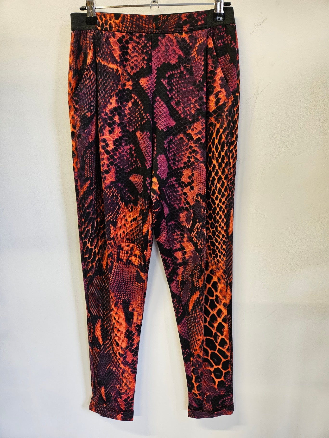 IZABEL STRETCHY PANTS MULTI BRIGHT SNAKE SIZE S