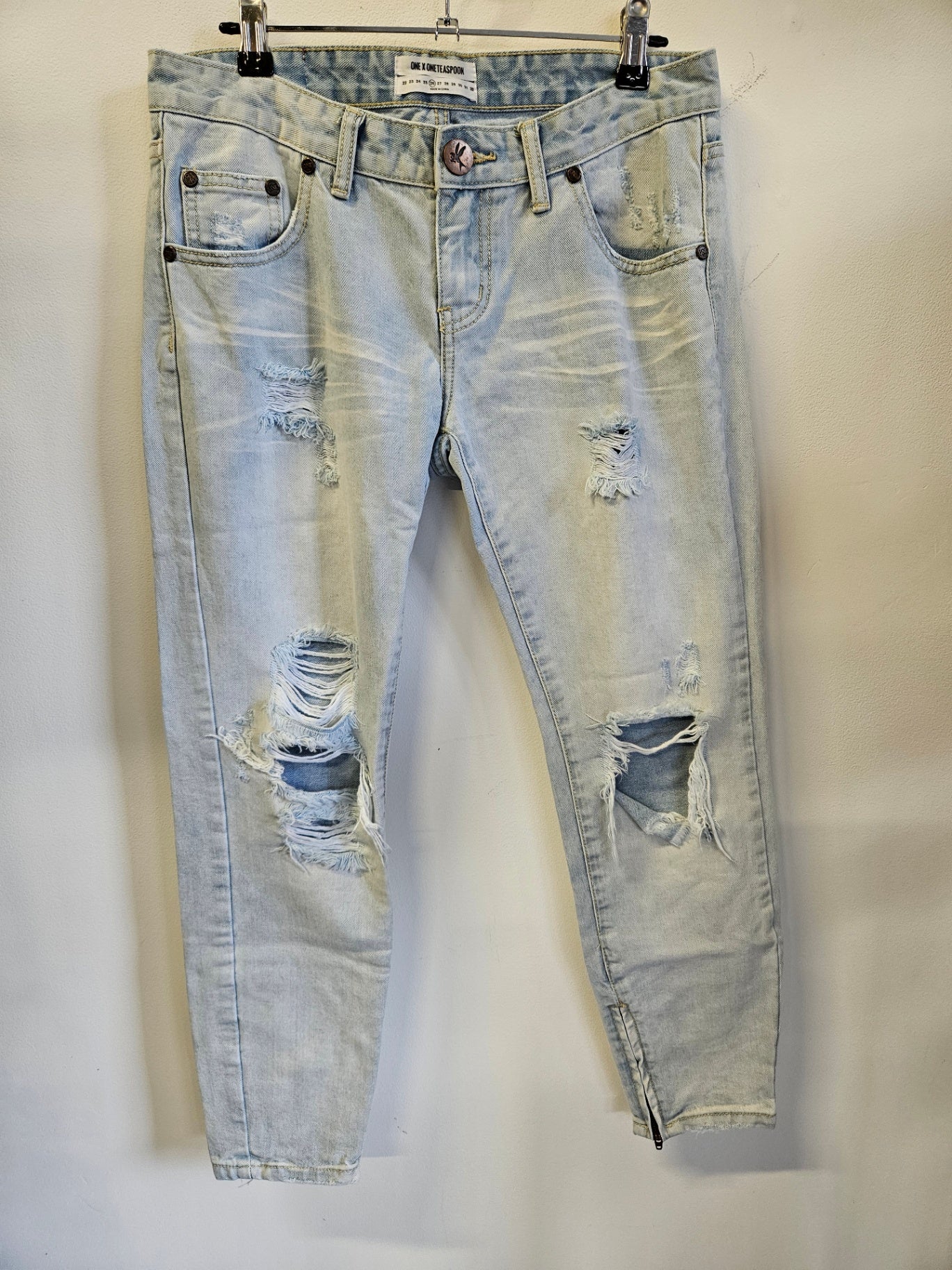 ONE TEASPOON DENIM JEANS LIGHT BLUE SIZE 26