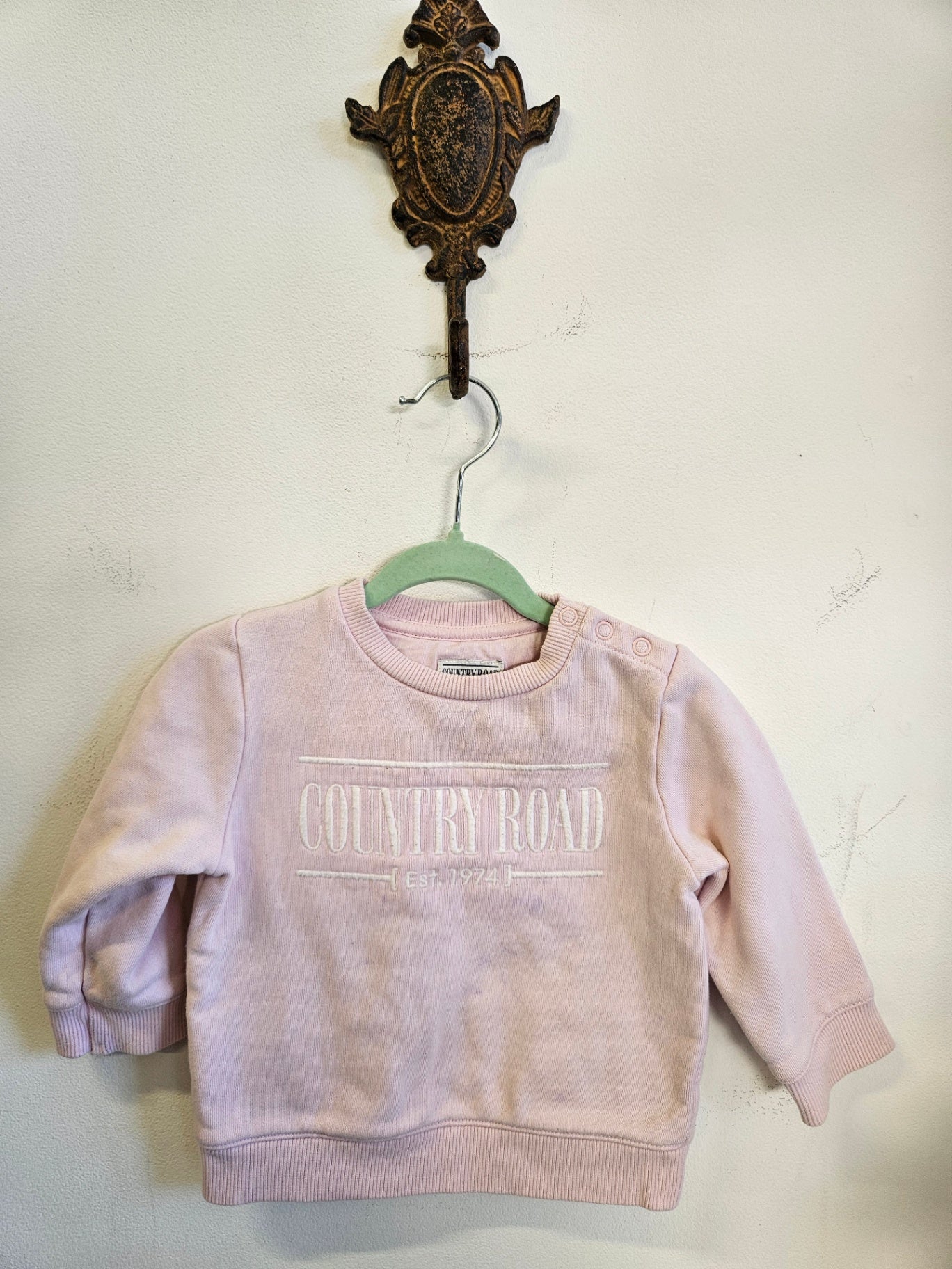 COUNTRY ROAD COTTON SWEATSHIRT PINK SIZE 6-12M