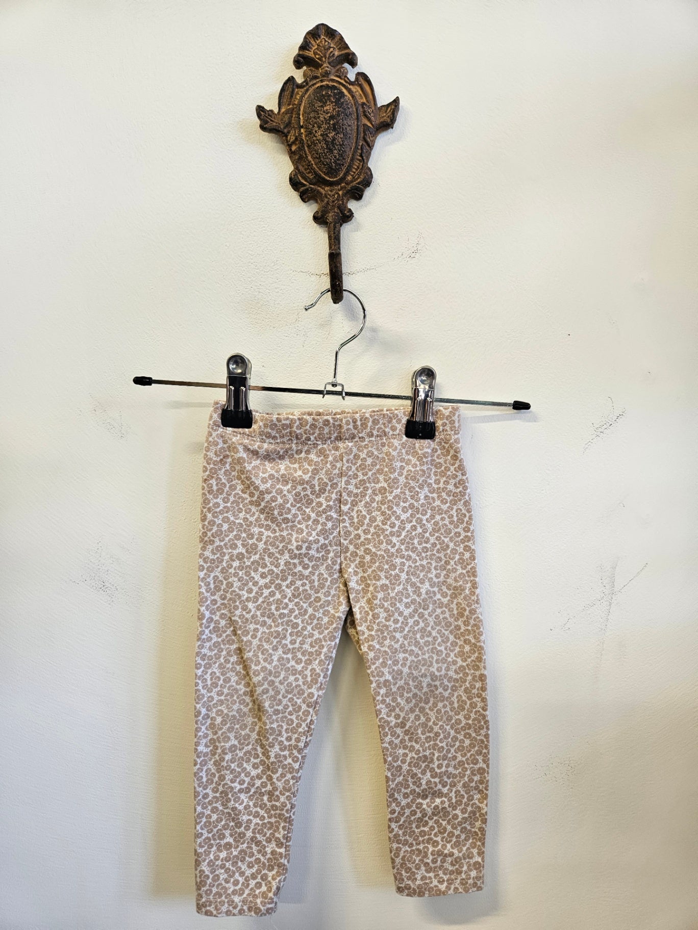 COUNTRY ROAD COTTON PANTS BROWN CREAM FLORAL SIZE 12-18M