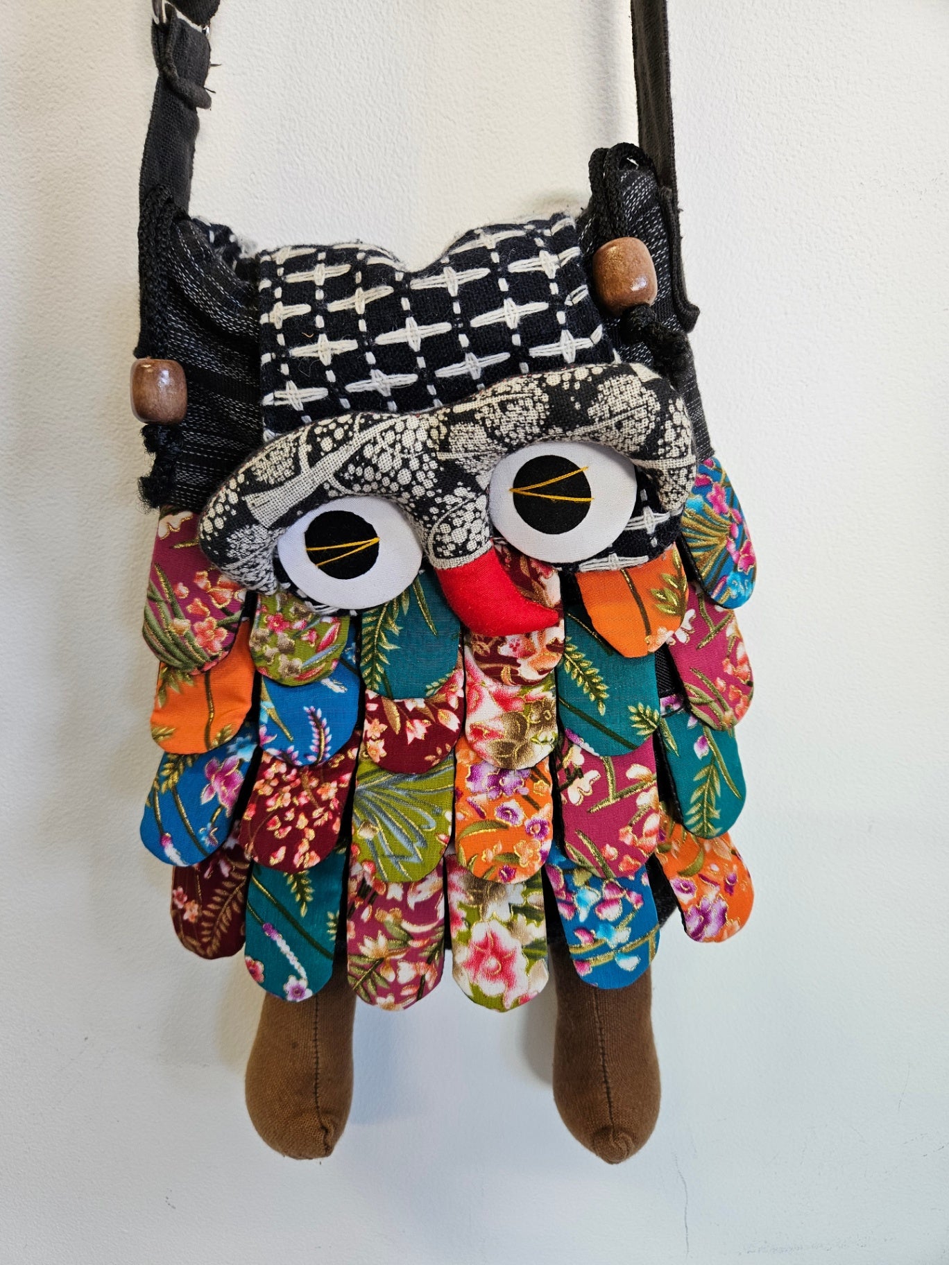 COTTON CROSSBODY BAG MULTICOLOUR OWL SIZE