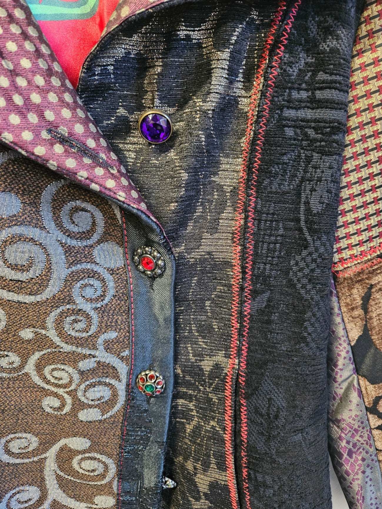 DESIGUAL WOOL BLEND COAT MULTI COLOUR SIZE S