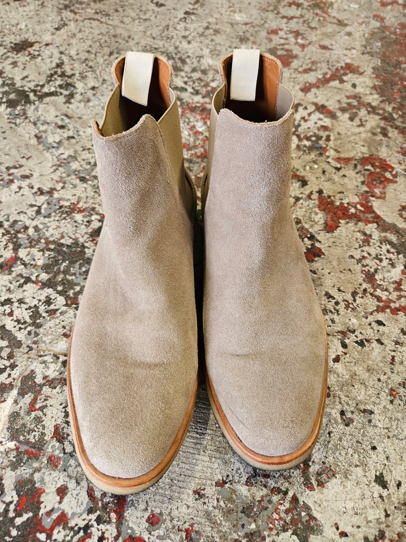 COMMON PROJECTS ITALIAN SUEDE BOOTS BEIGE SIZE 40