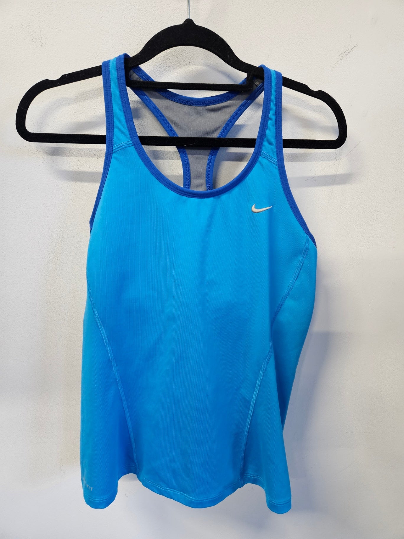 NIKE DRIFIT ACTIVE SINGLET BLUE SIZE L