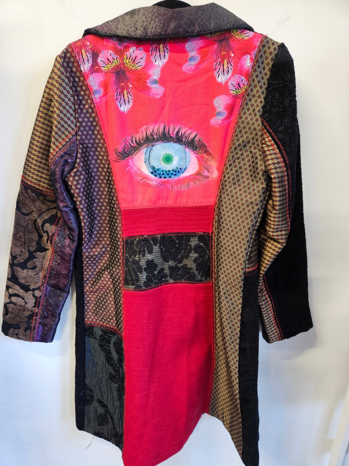 DESIGUAL WOOL BLEND COAT MULTI COLOUR SIZE S