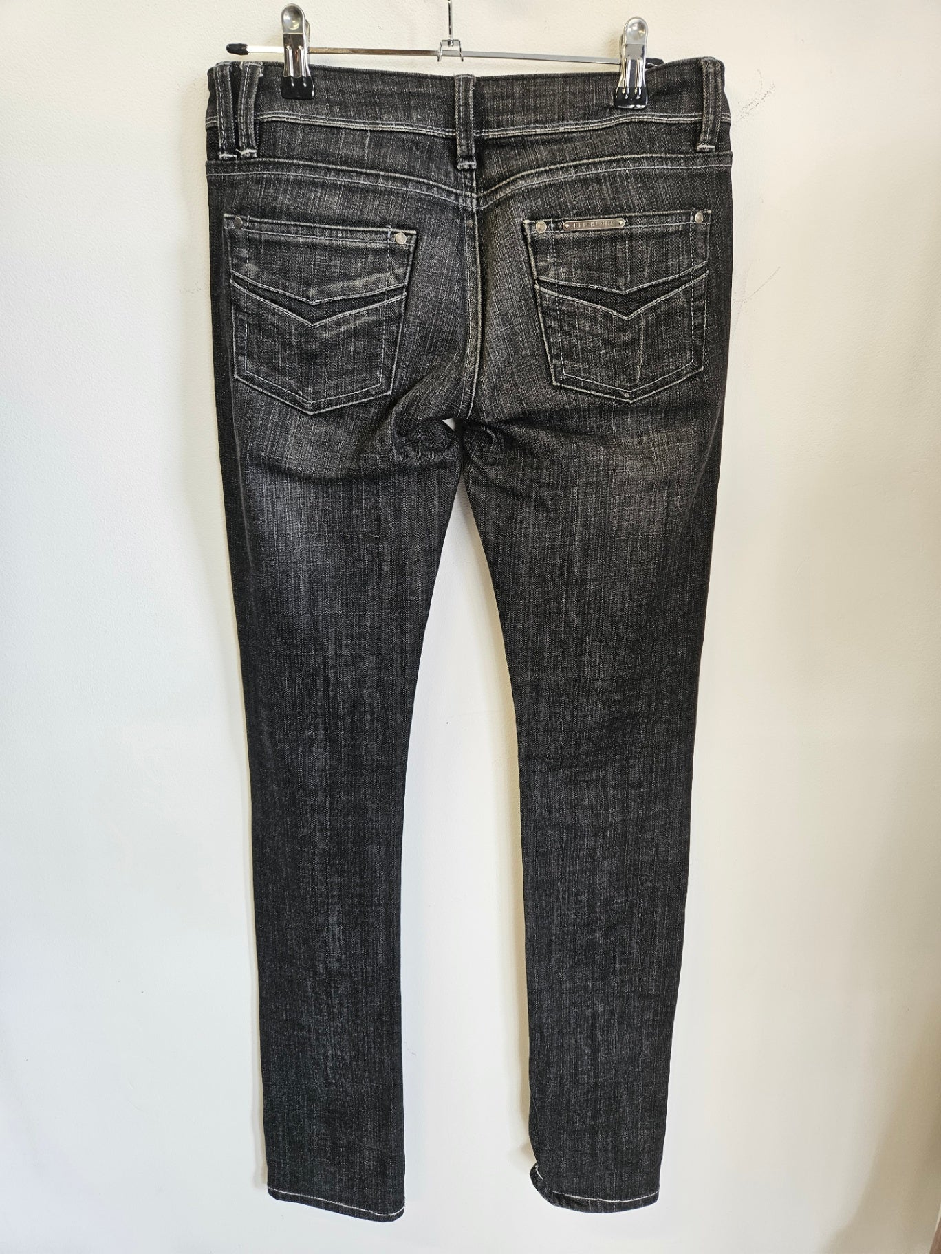 LEE DENIM SUPERTUBE JEANS BLACK WASH SIZE 9