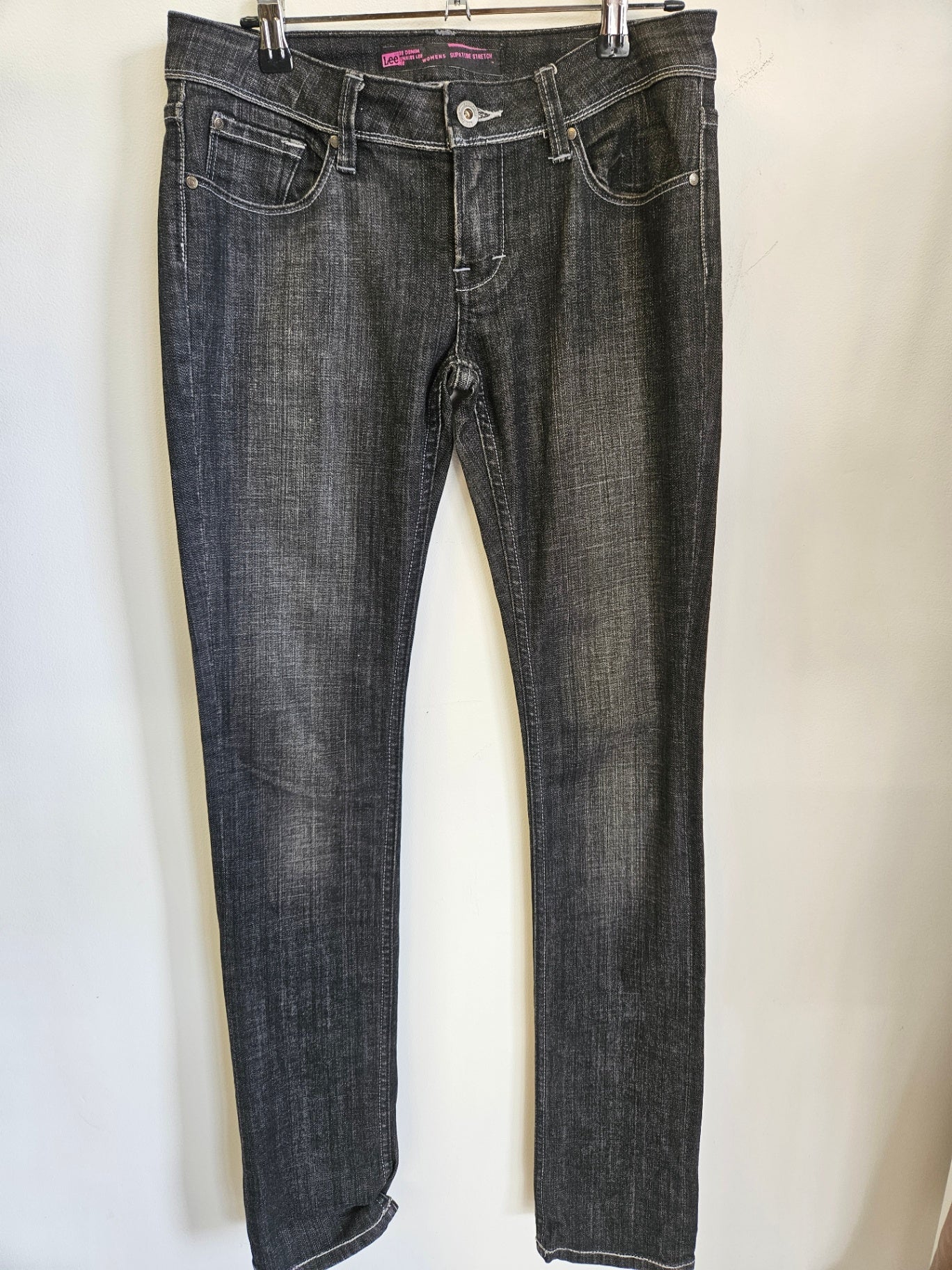 LEE DENIM SUPERTUBE JEANS BLACK WASH SIZE 9