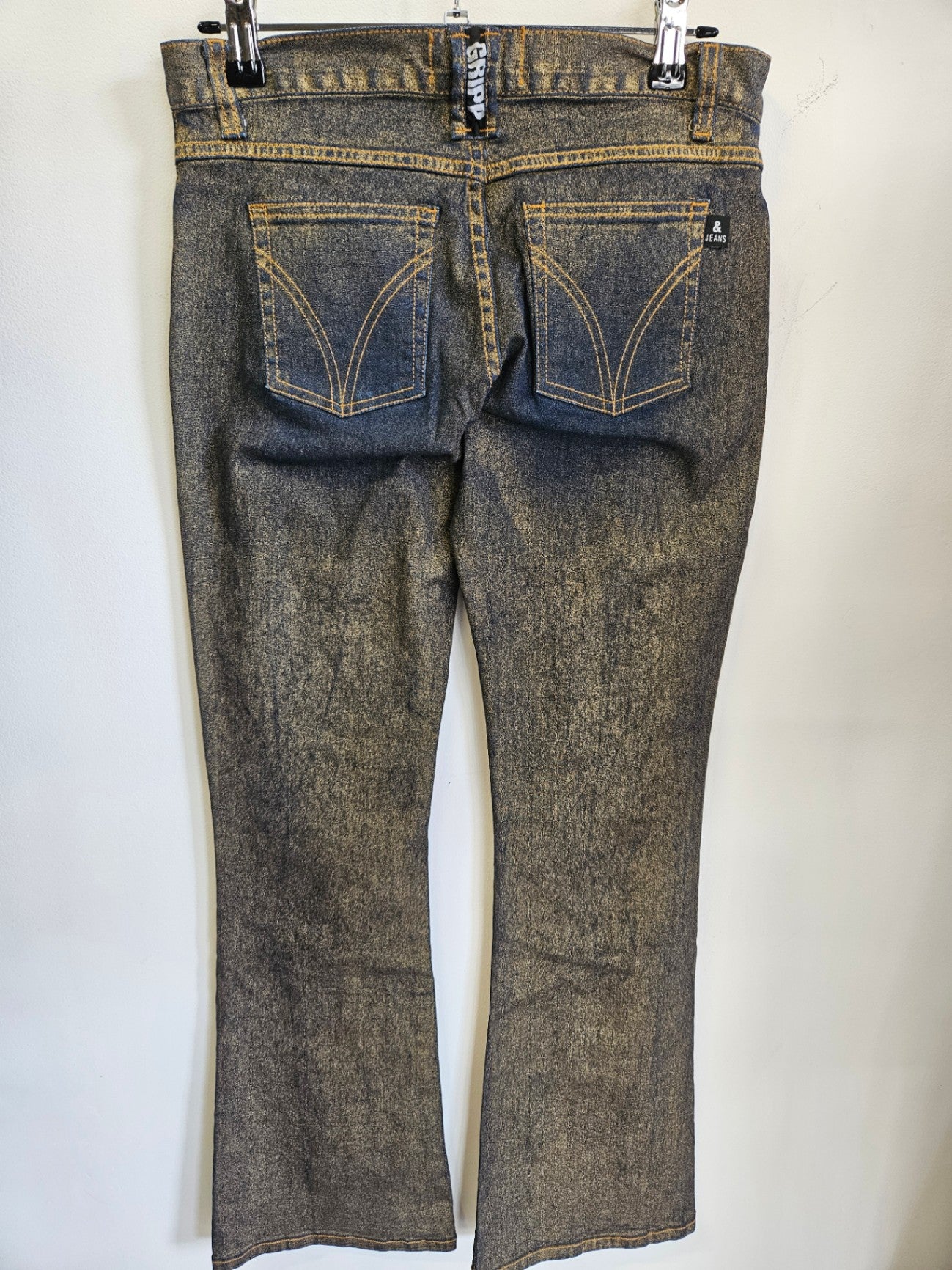 GRIPP COATED DENIM JEANS BLUE GOLD SIZE S