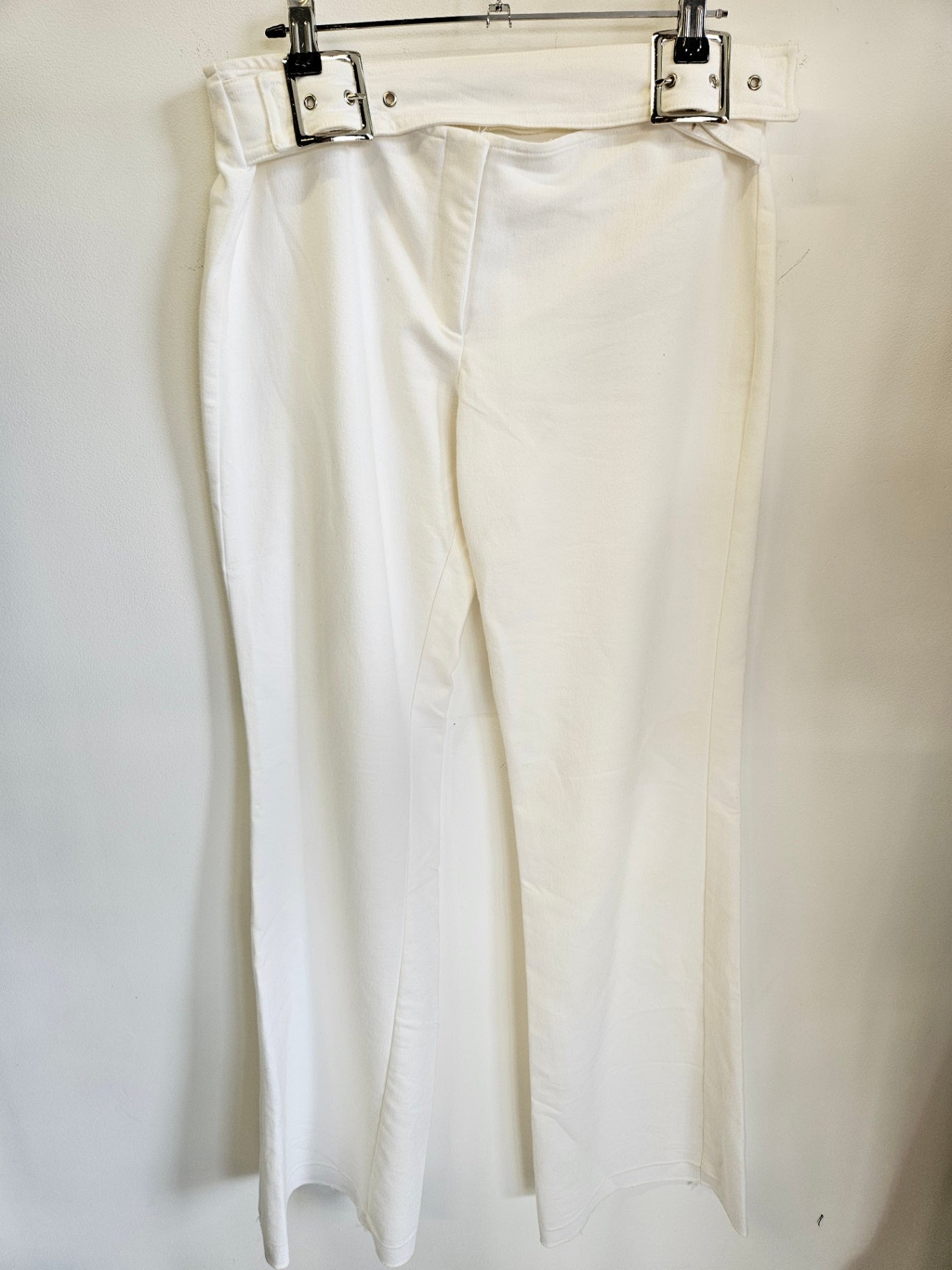 TIGHTROPE COTTON WIDE LEG LOW WAIST PANTS WHITE SIZE 10