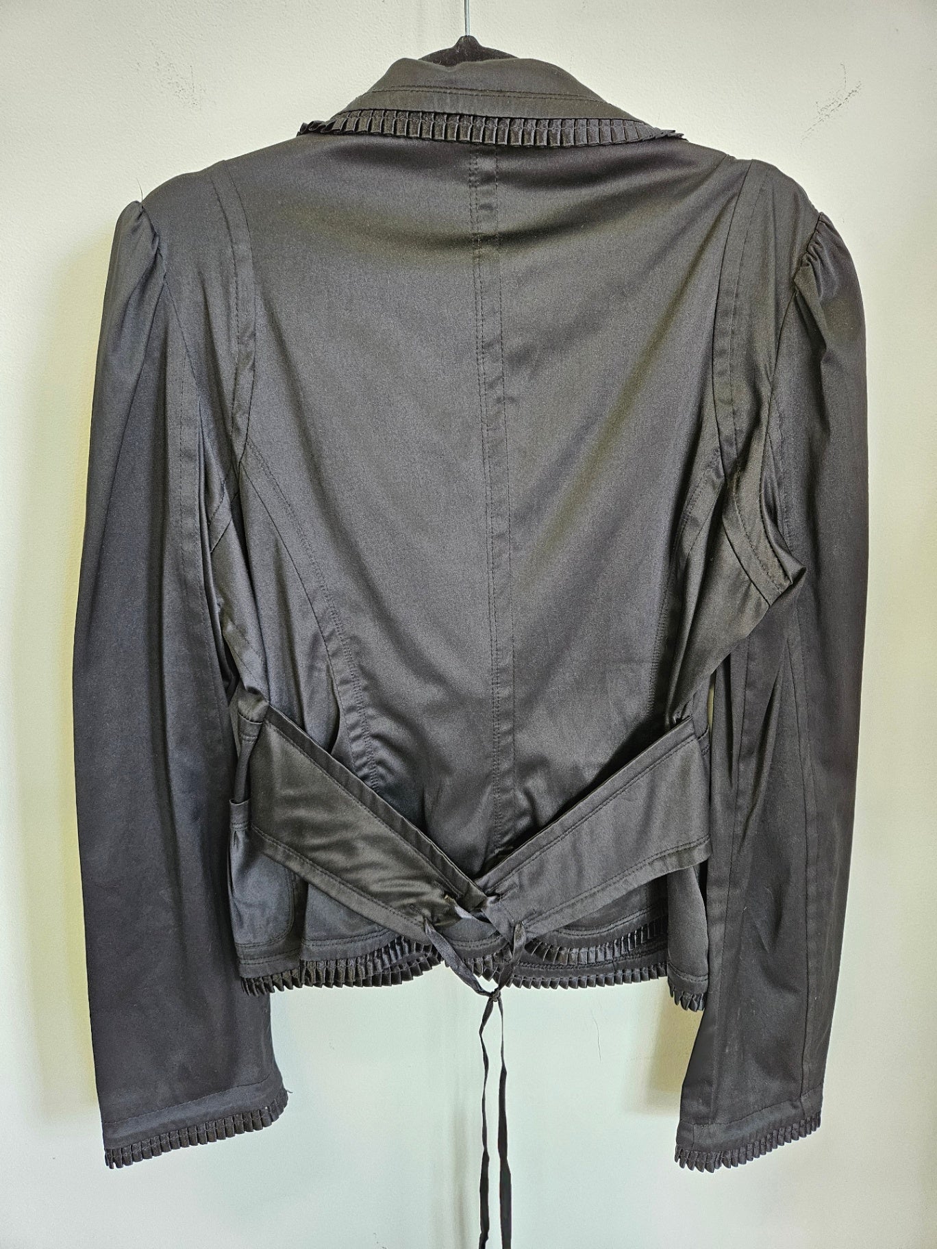 DENNY ROSE SATIN BLAZER BLACK SIZE L