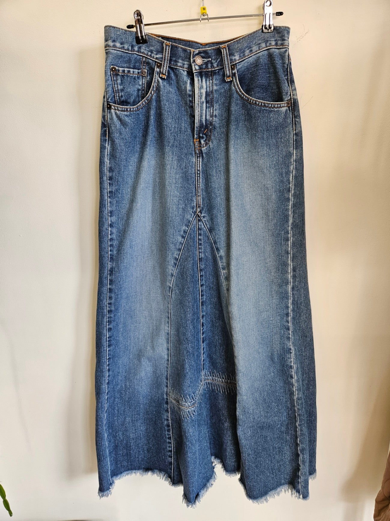 LEVIS DENIM MAXI SKIRT MID BLUE SIZE 10