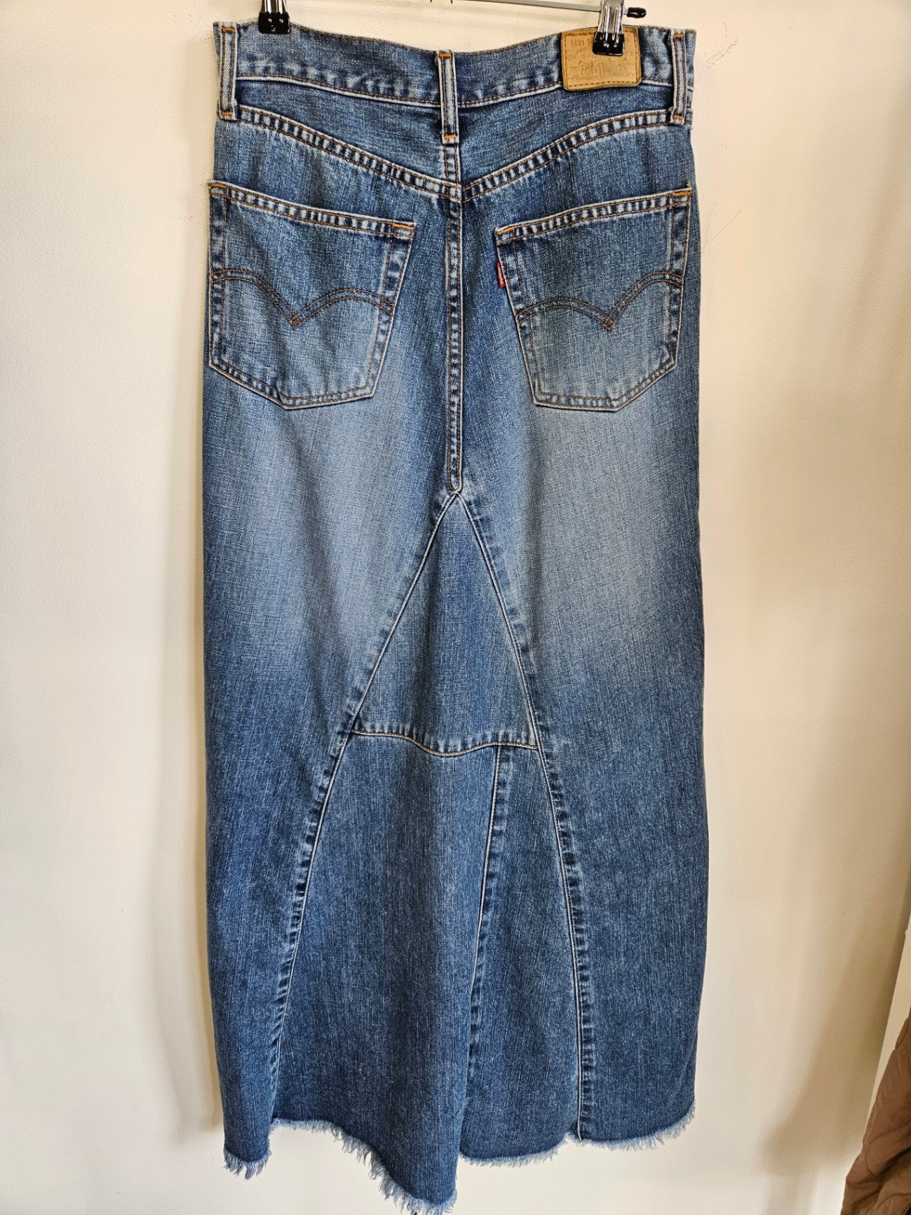 LEVIS DENIM MAXI SKIRT MID BLUE SIZE 10