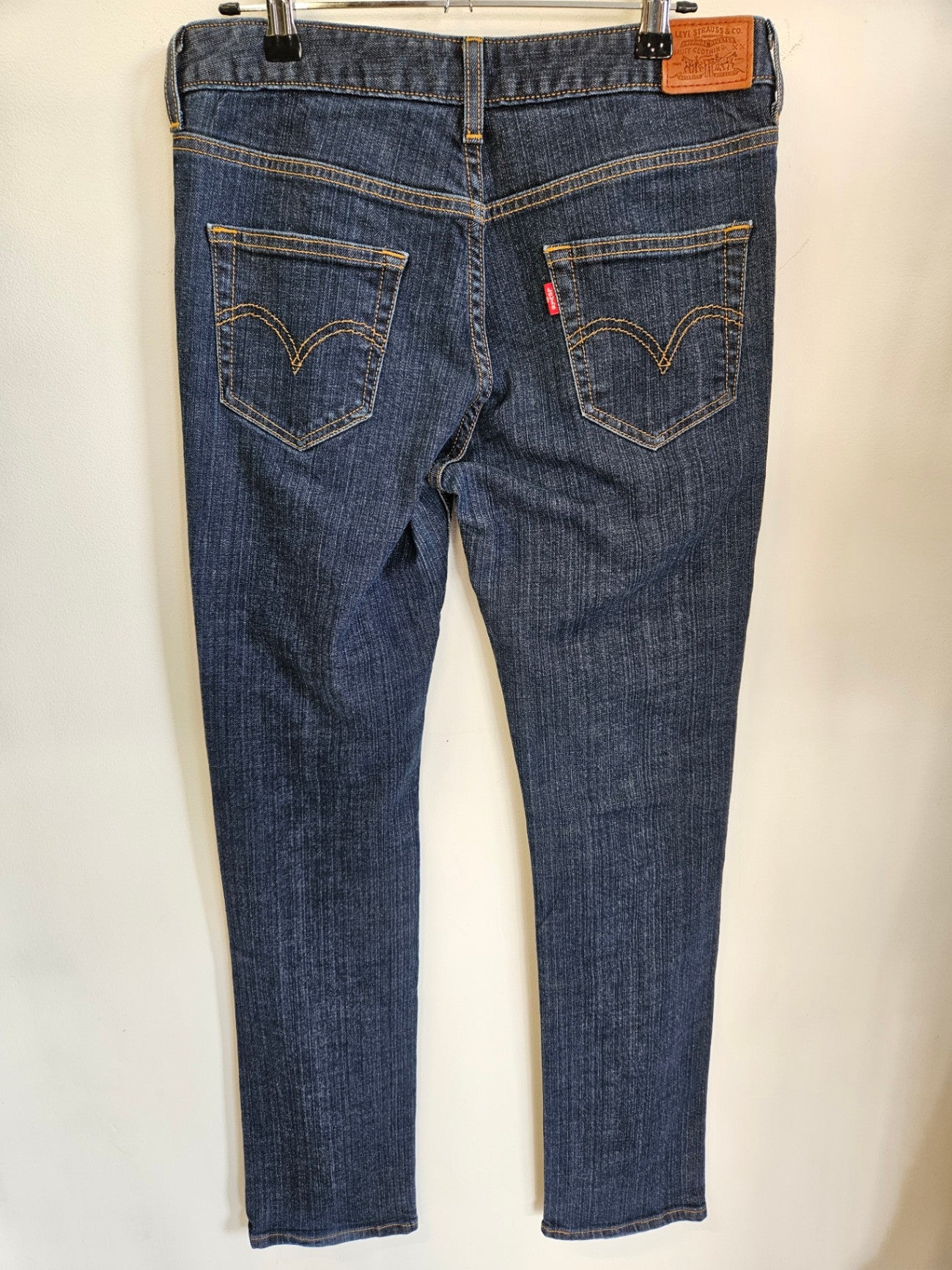 LEVIS 873 DENIM MID RISE SKINNY JEANS Dark Blue SIZE 12