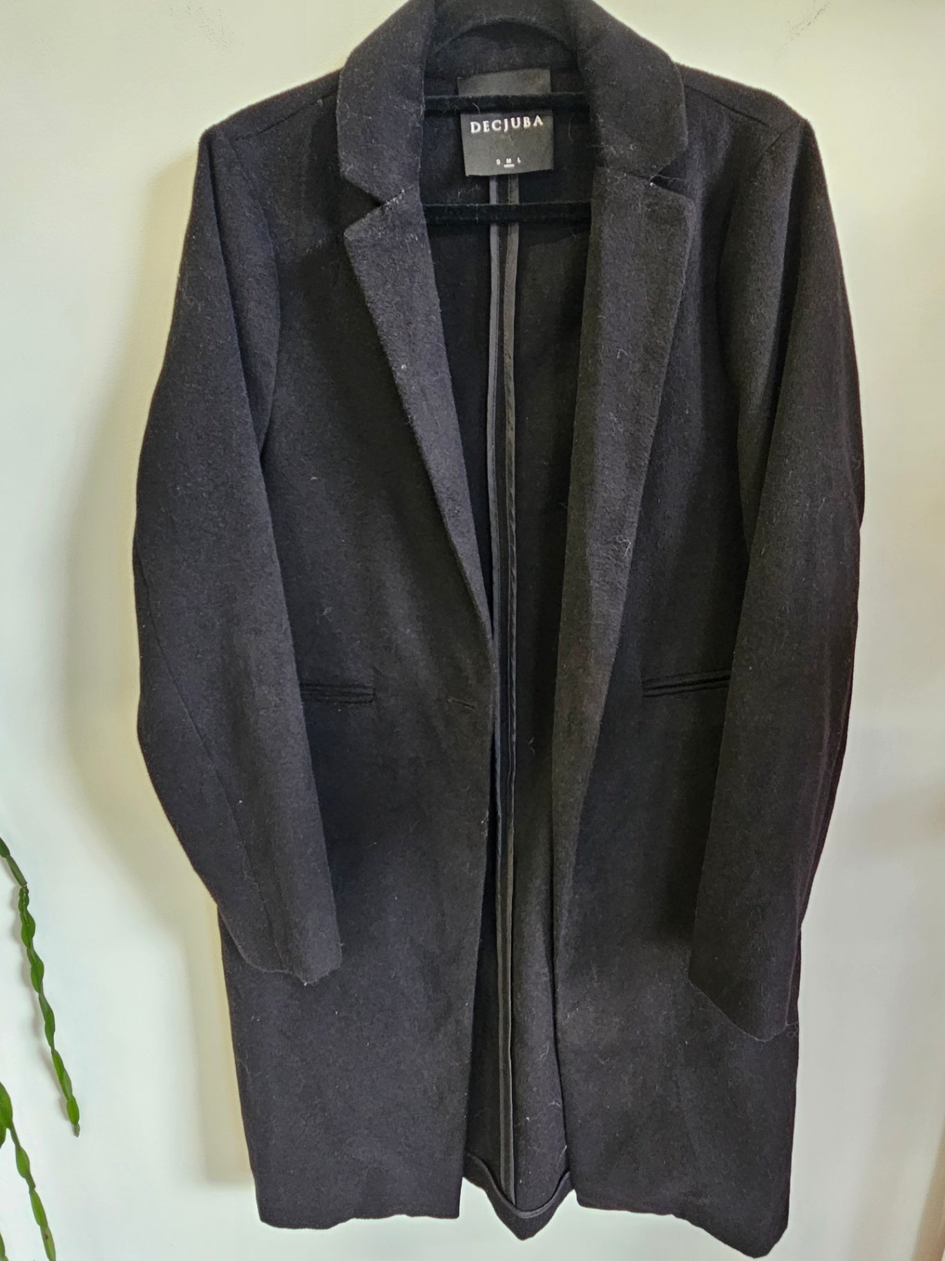 DECJUBA WOOL COAT BLACK SIZE M
