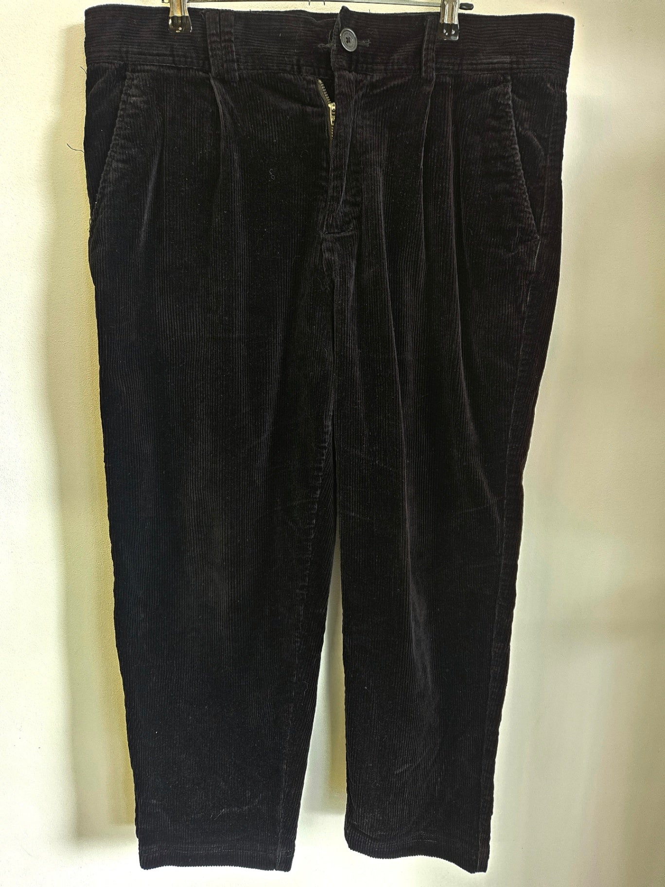 I LOVE UGLY CORDUROY PANTS BLACK SIZE XL