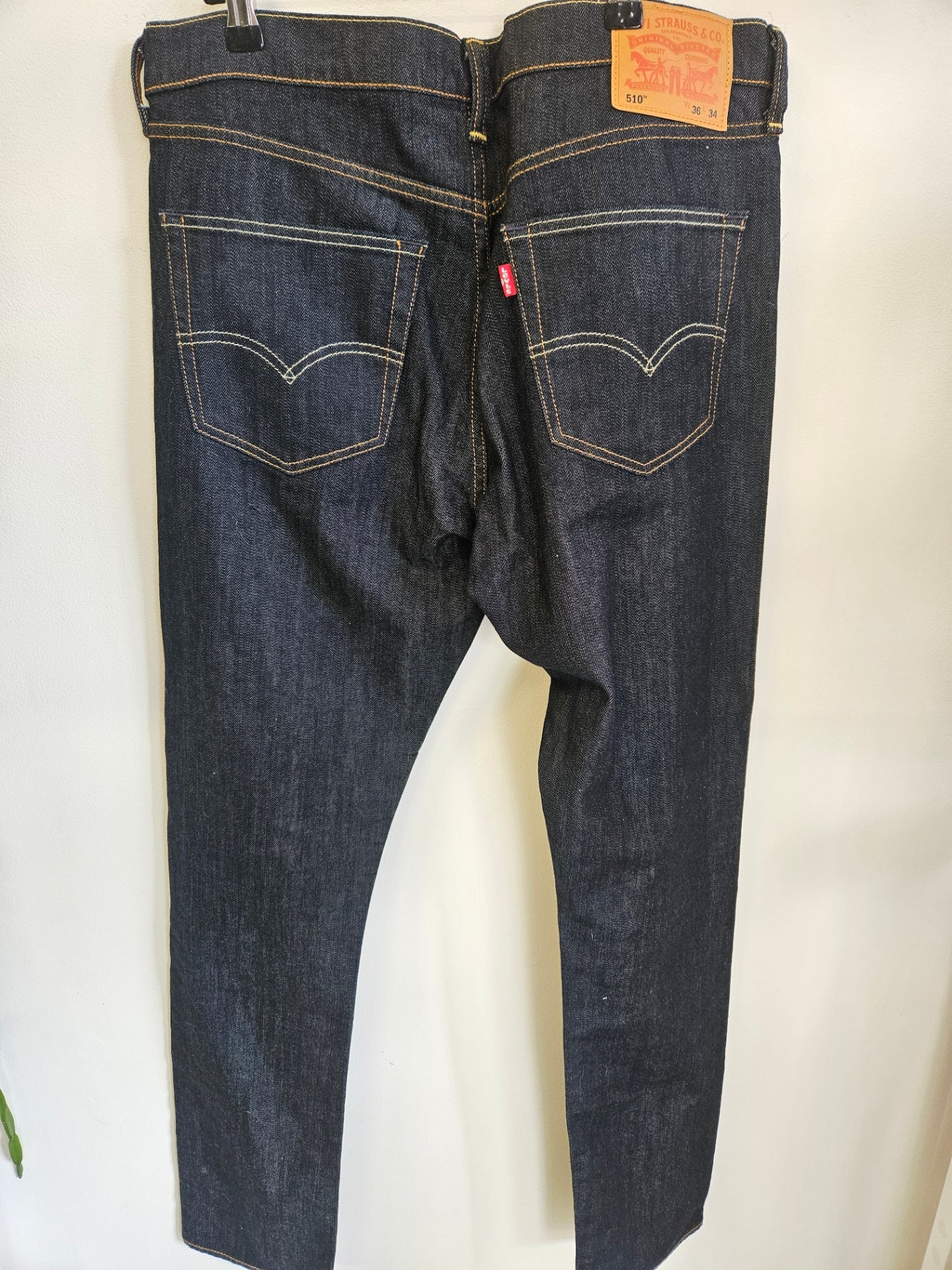 LEVIS 510 DENIM JEANS DARK BLUE SIZE 36/34