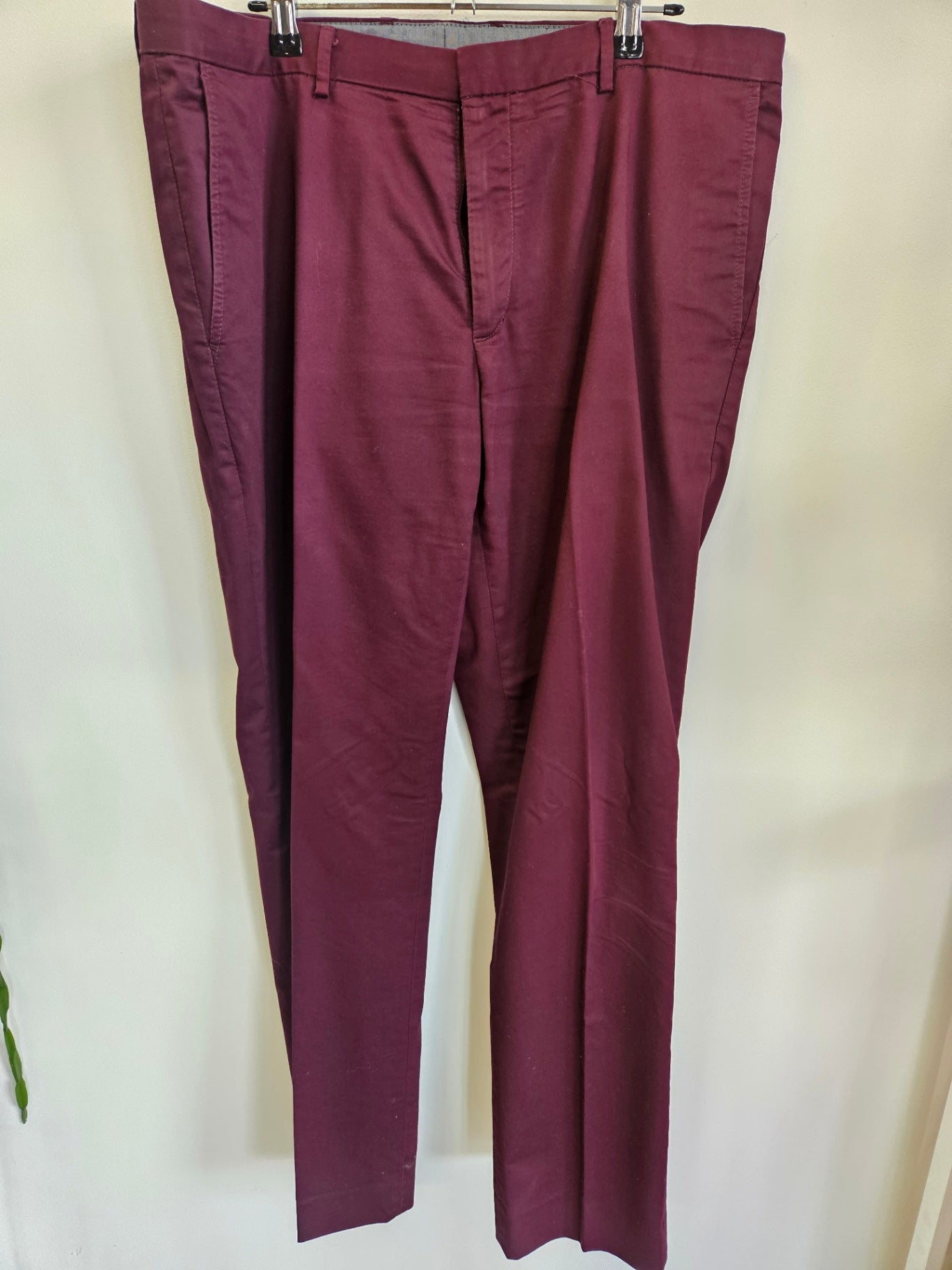 COUNTRY ROAD COTTON PANTS BURGUNDY SIZE 36