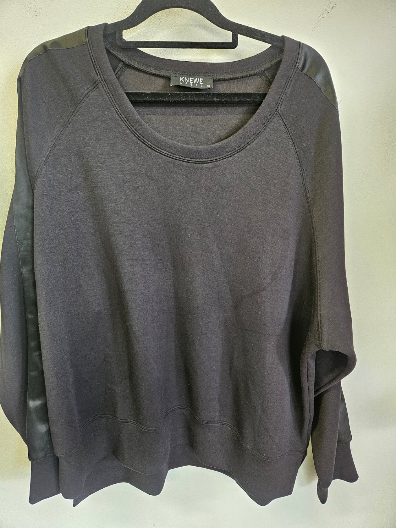 KNEWE MODAL SWEATER BLACK SIZE 16