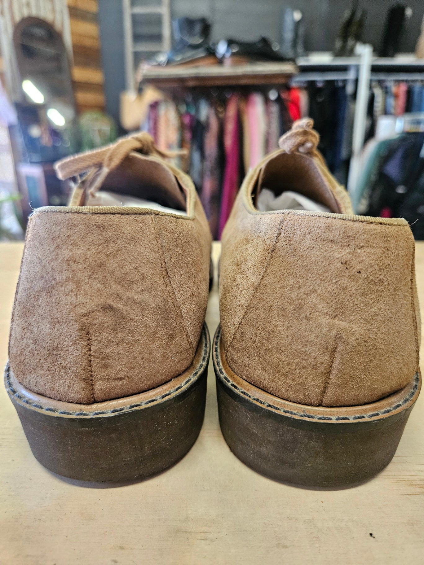 MADE IN NZ LEATHER LOAFER FLAT BEIGE SIZE 7.5