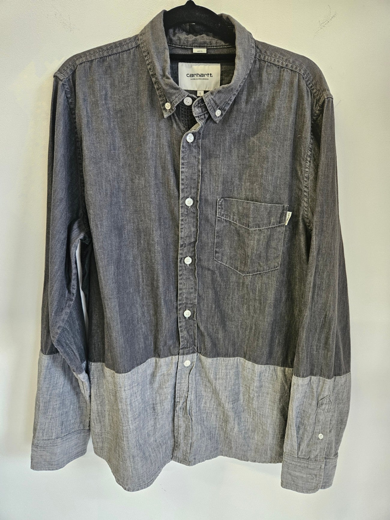 CARHARTT COTTON SHIRT GREY SIZE L