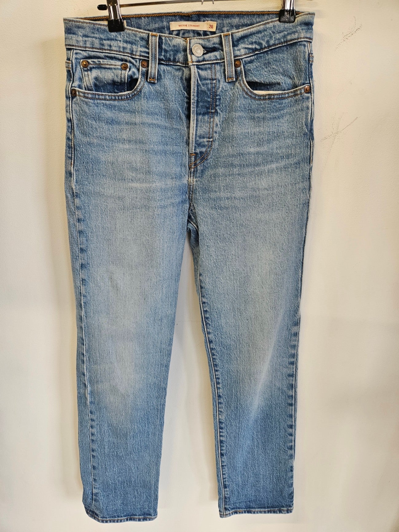 LEVIS WEDGIE DENIM JEANS LIGHT BLUE SIZE 26