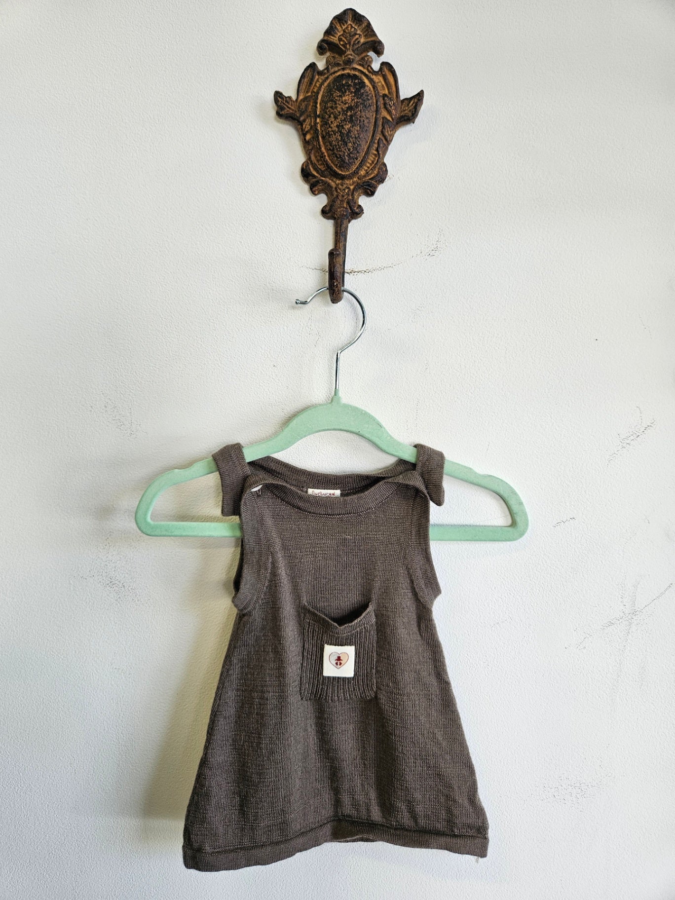 NURTURED BY NATURE MERINO DRESS BROWN SIZE NB