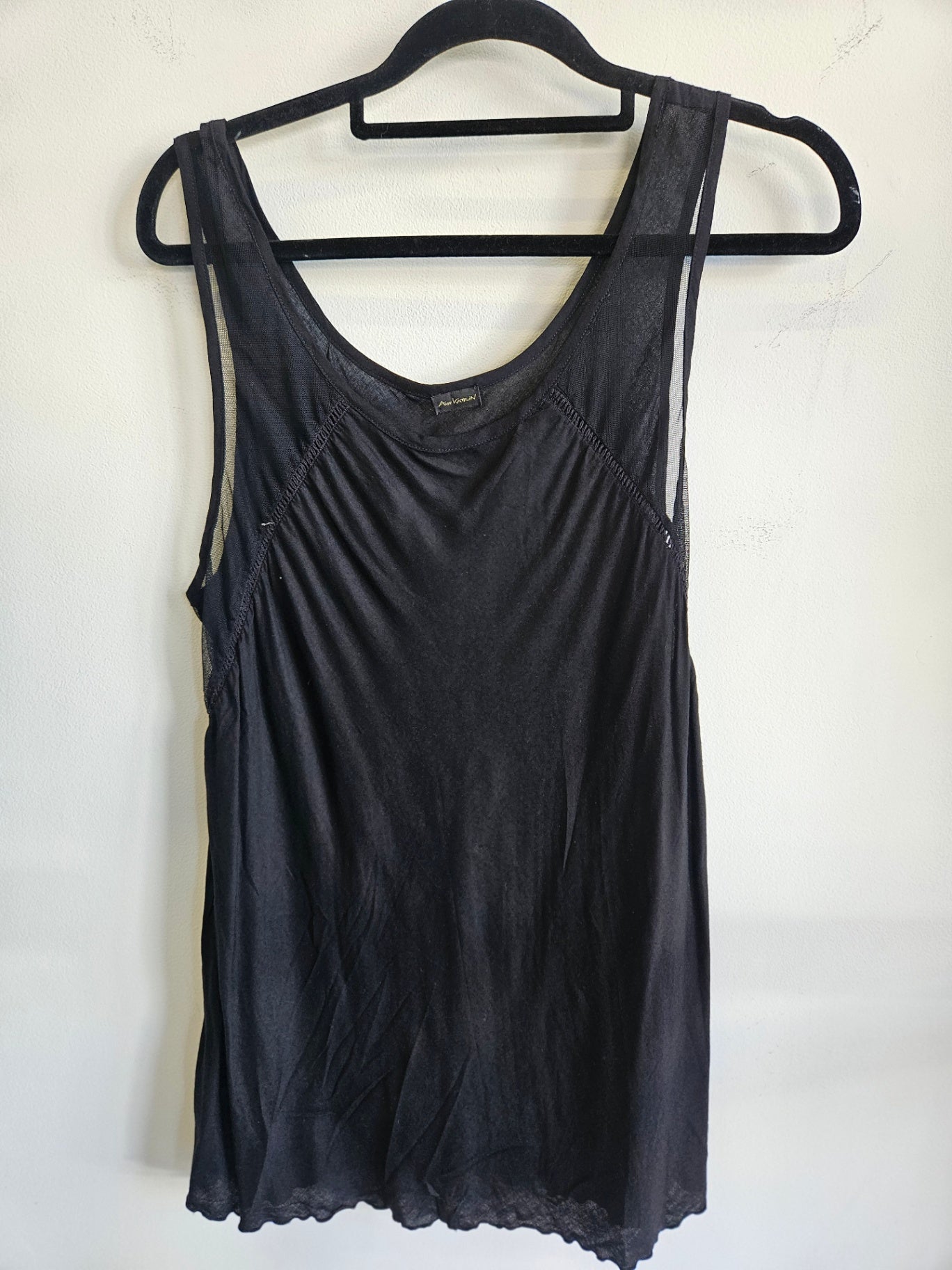 ANN KATRIN RAYON SLEEVELESS TOP BLACK SIZE L