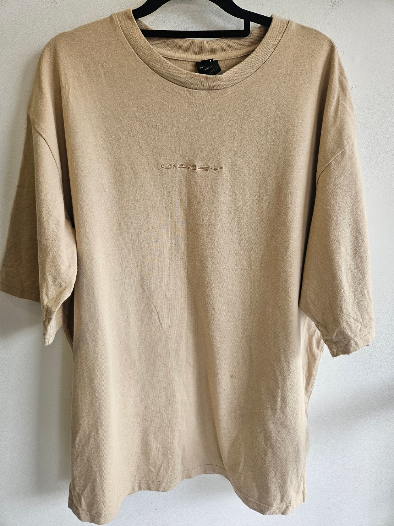 OAKLEY COTTON T SHIRT BEIGE SIZE L