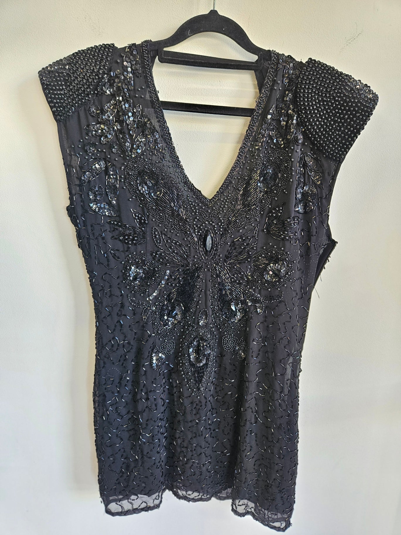 RELIGION SEQUINNED FORMAL MINI DRESS BLACK SIZE 12