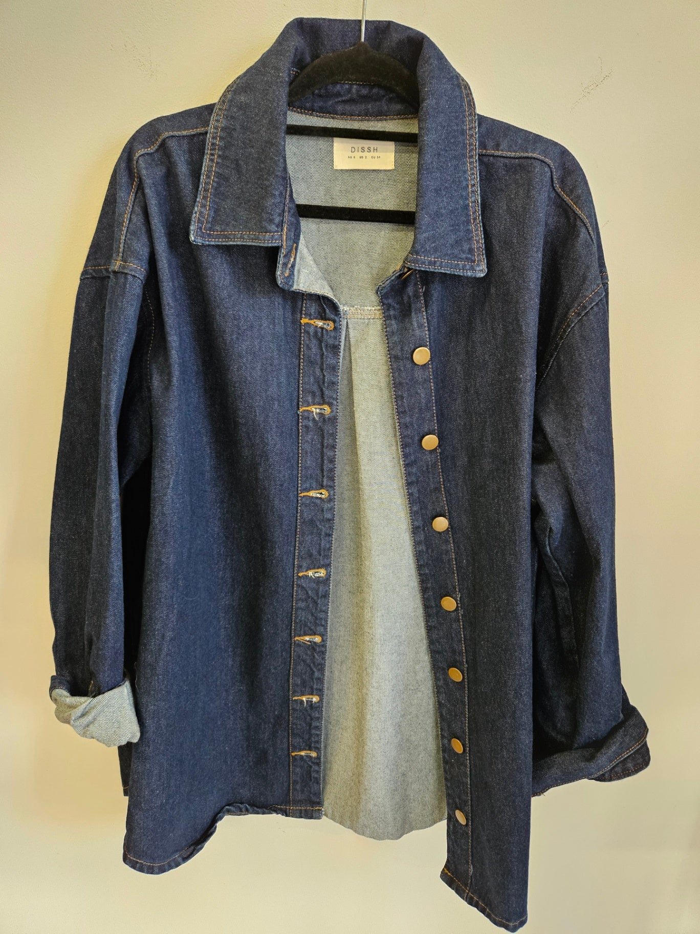 DISSH DENIM JACKET DARK BLUE SIZE 6