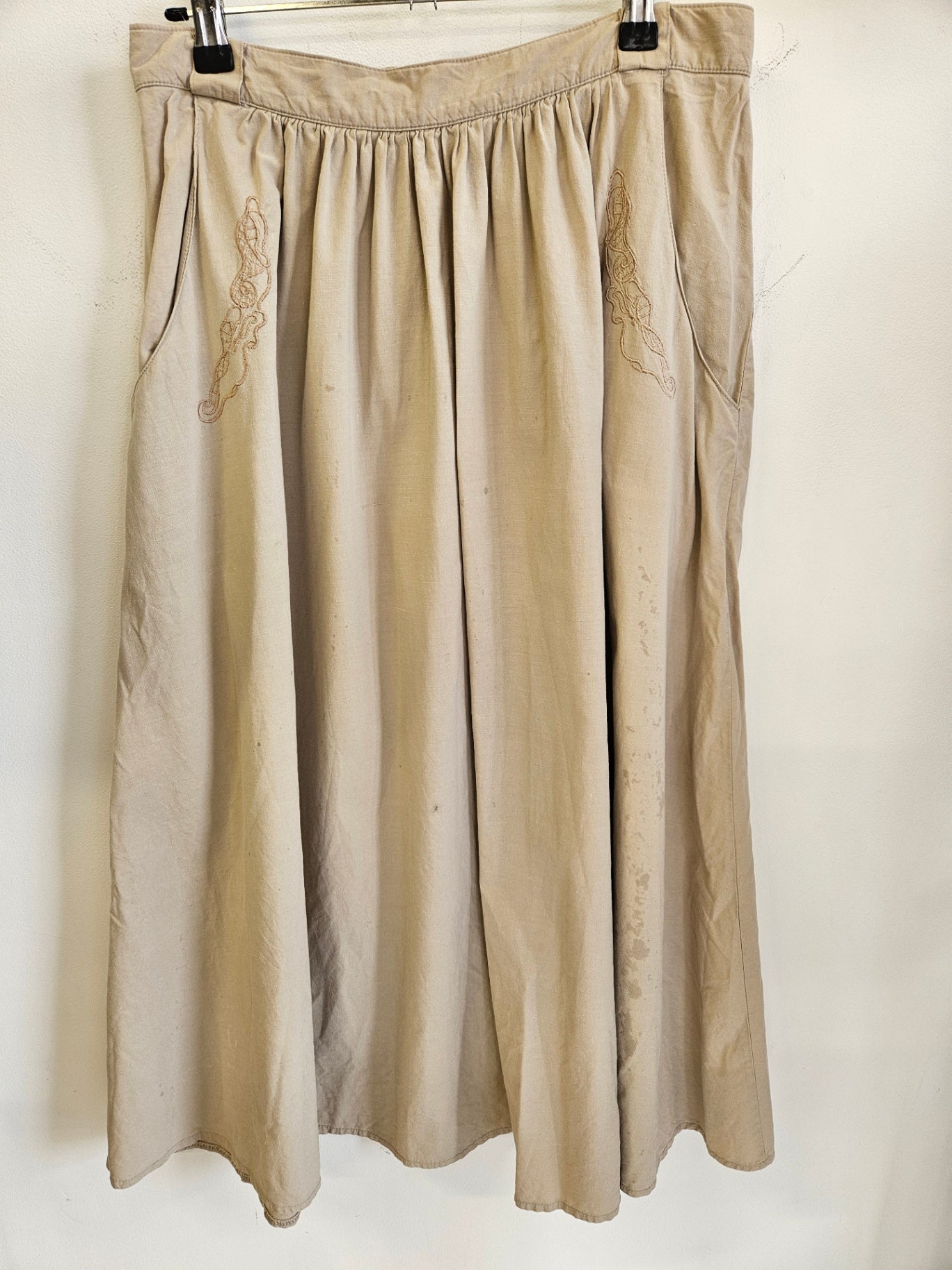 TOGETHER COTTON MAXI SKIRT BEIGE SIZE 12