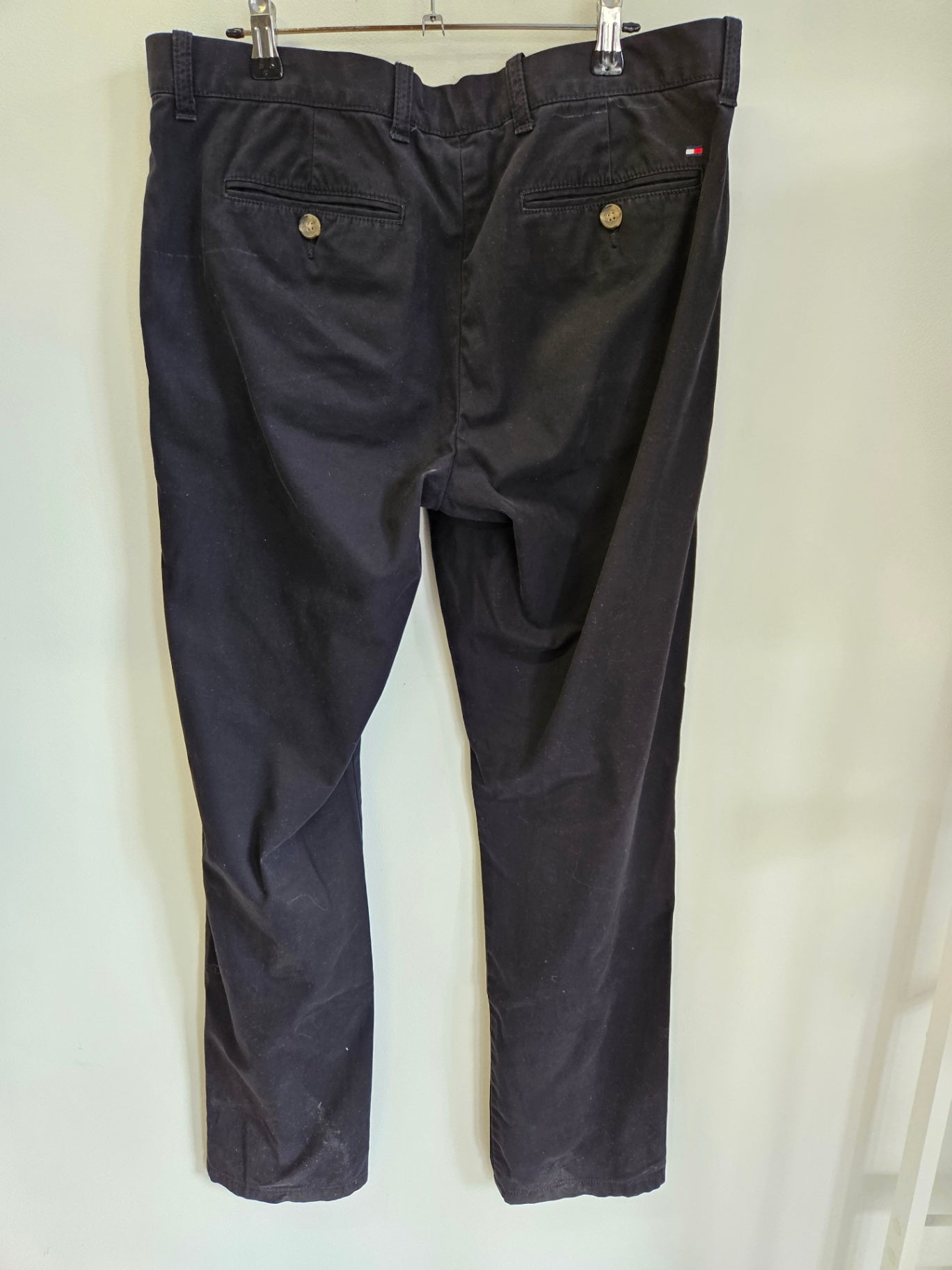 TOMMY HILFIGER COTTON PANTS BLACK SIZE 34/34