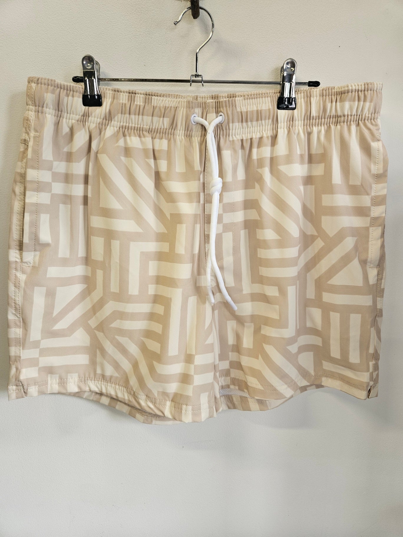 COTTON ON POLYESTER SHORTS BEIGE GEO SIZE L