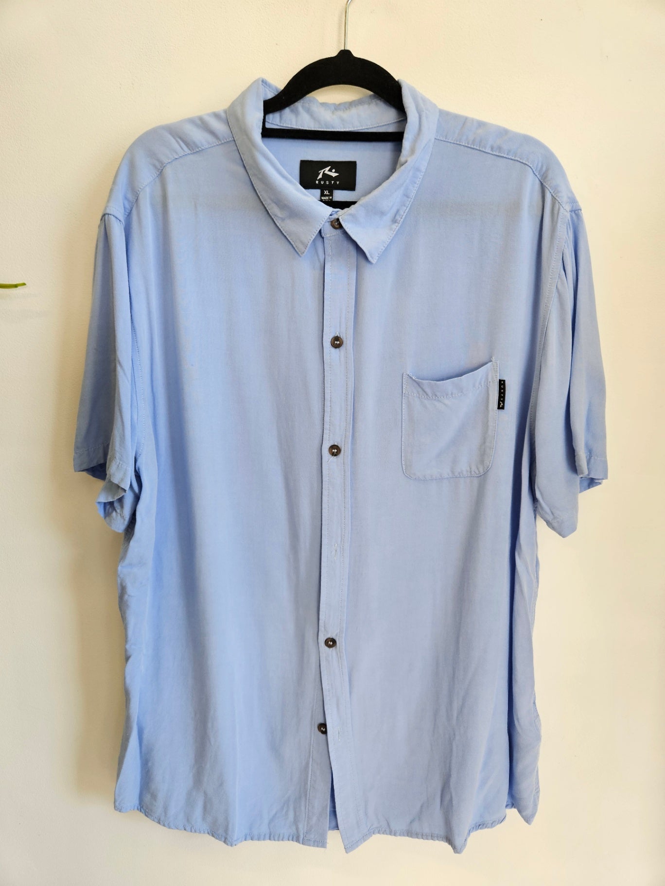 RUSTY COTTON SHIRT LIGHT BLUE SIZE XL