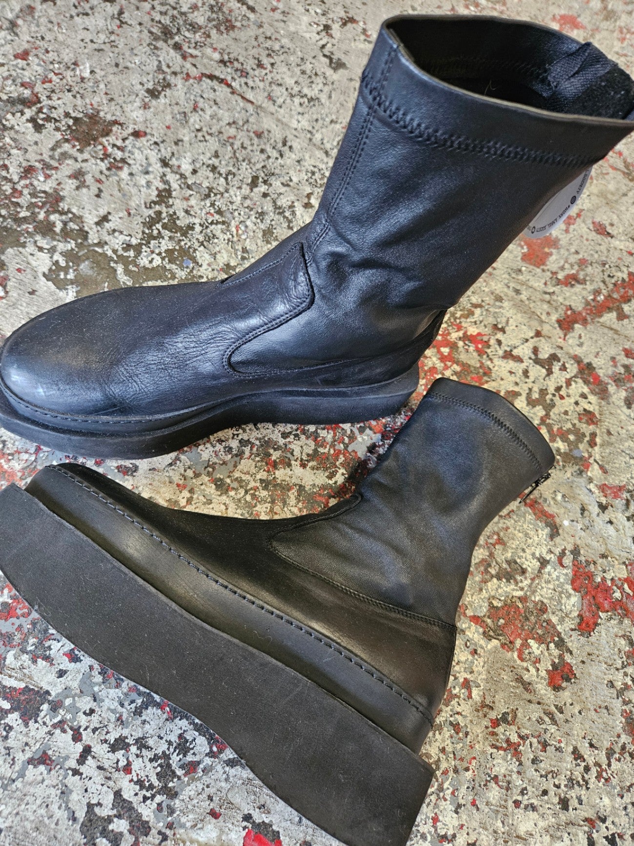 LOFINA PLATFORM BOOTS BLACK CHUNKY SIZE 40